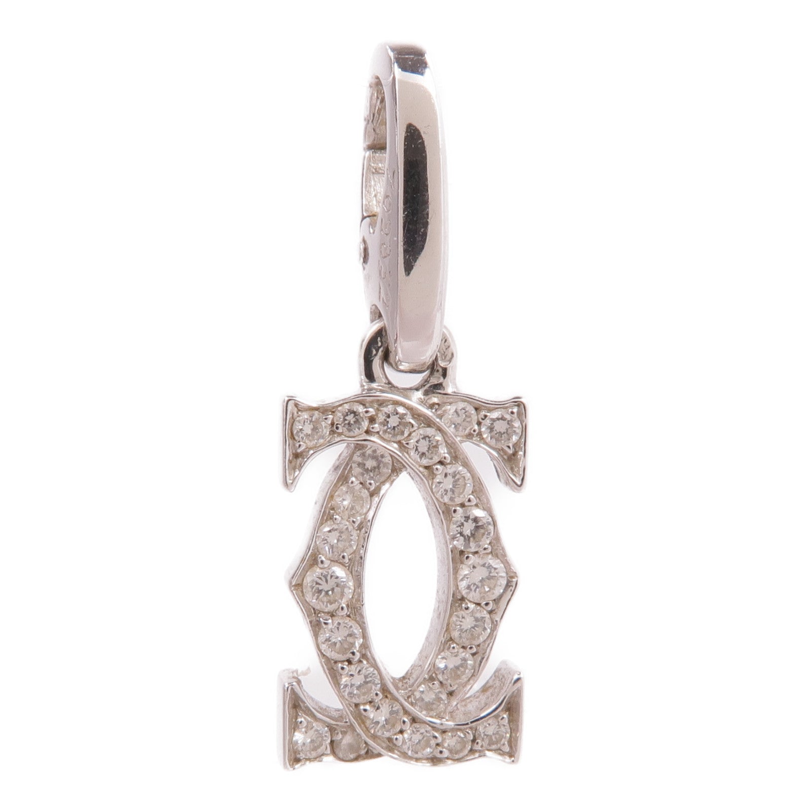 CARTIER 18K白金2C Pendant Top鑽石吊墜