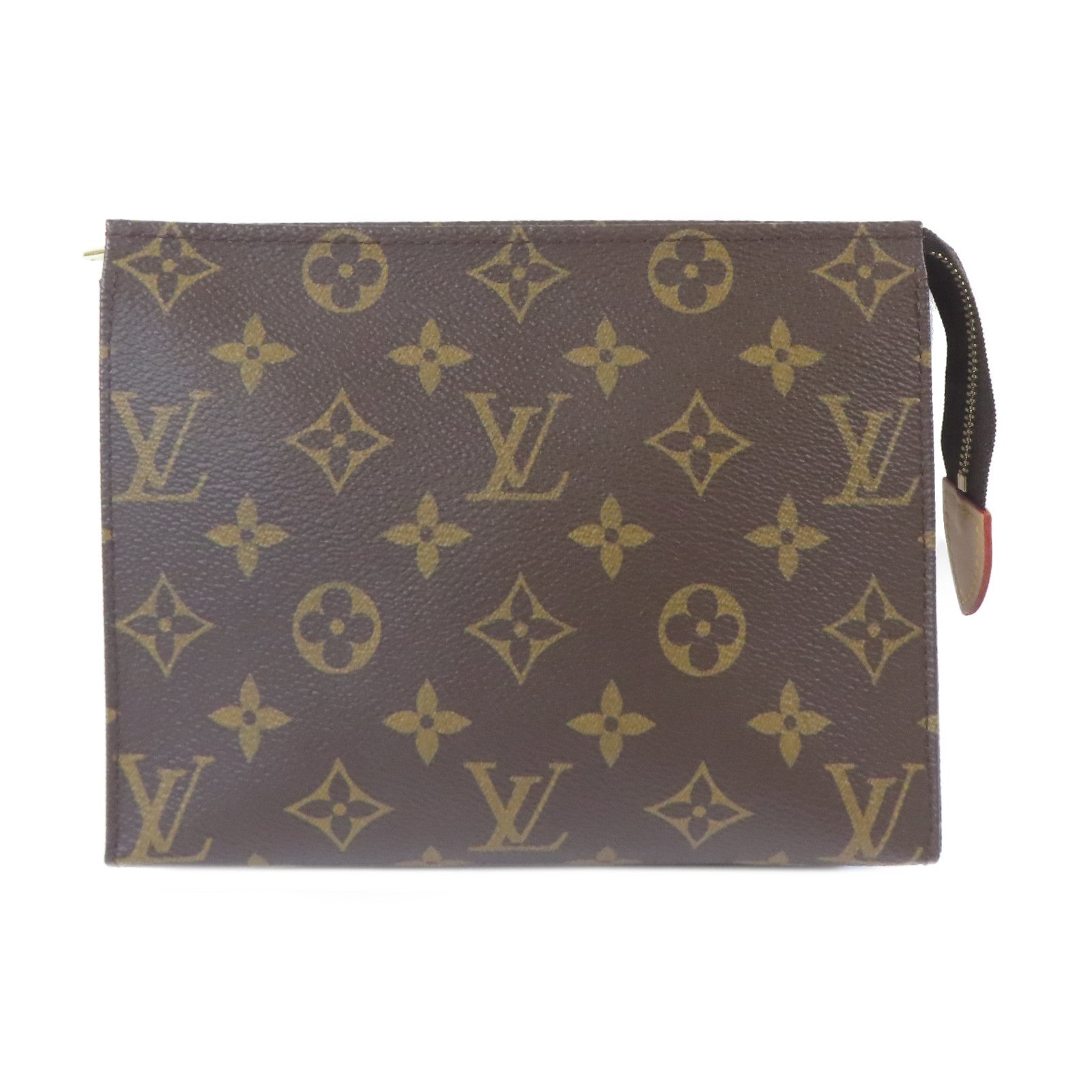 LOUIS VUITTON Monogram Poche Toilette 19金扣手拿包啡色