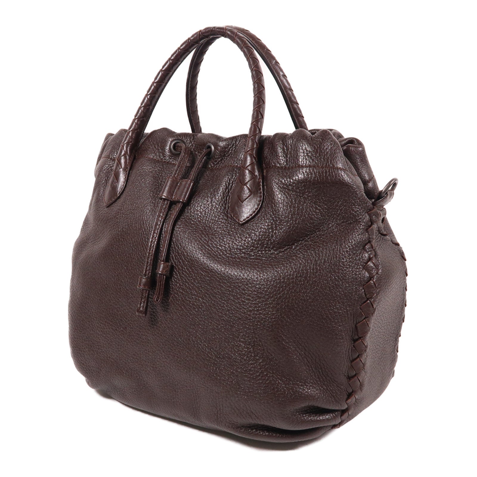 BOTTEGA VENETA 牛皮皮革Hand Bag手挽袋棕色