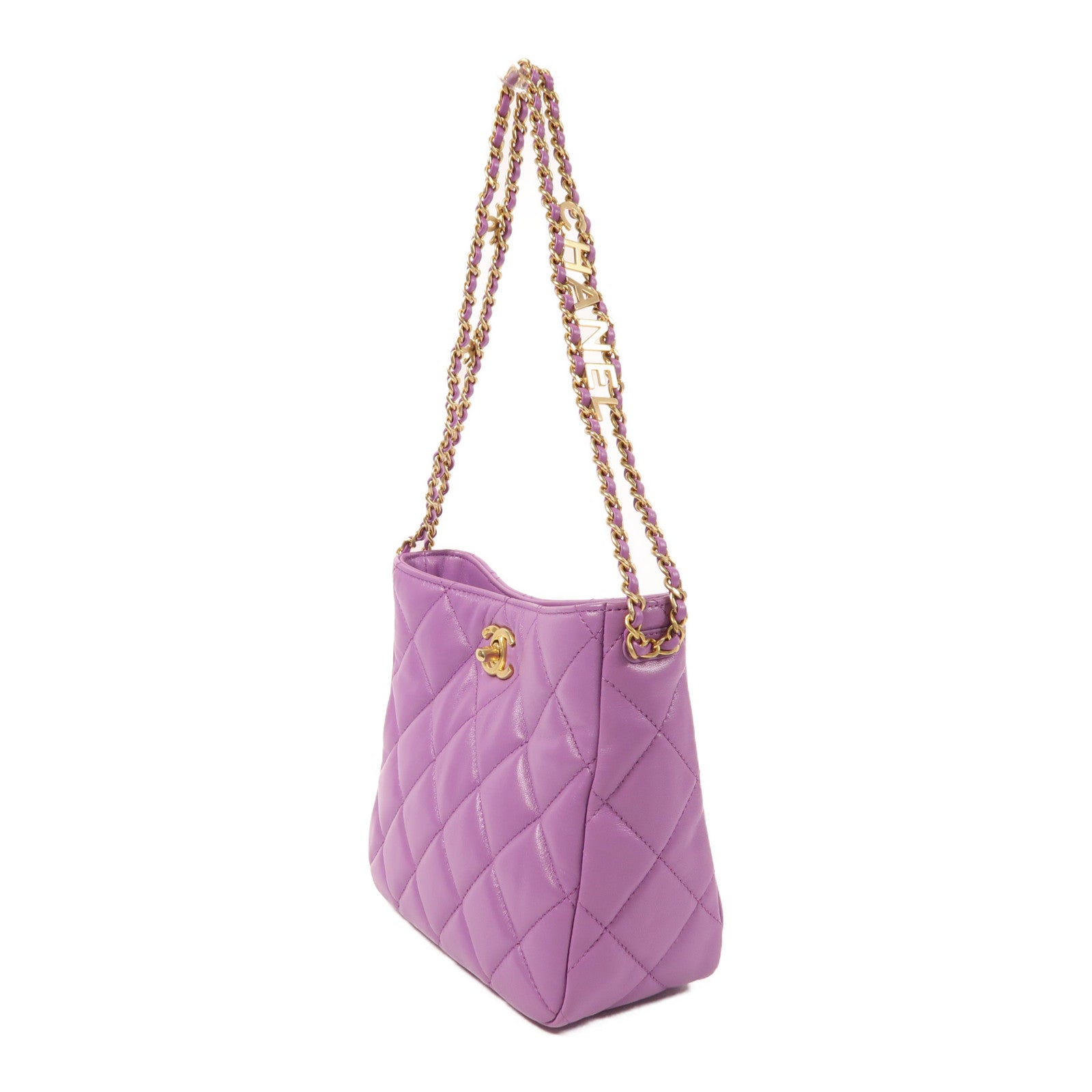 CHANEL 羊皮皮革Pick Me Up Hobo Bag金扣肩背袋