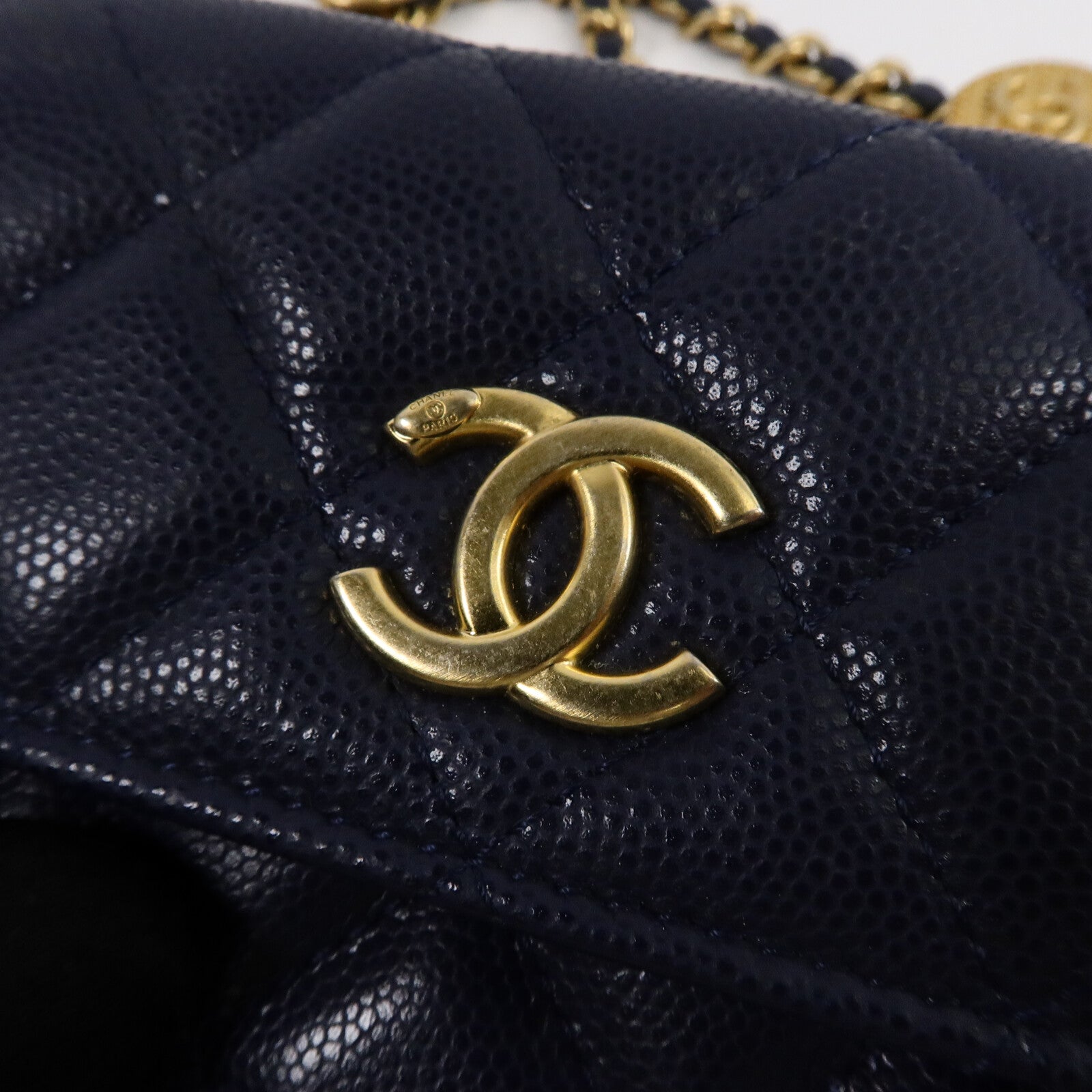 CHANEL 牛皮皮革Card Holder Chain鏈帶肩背袋