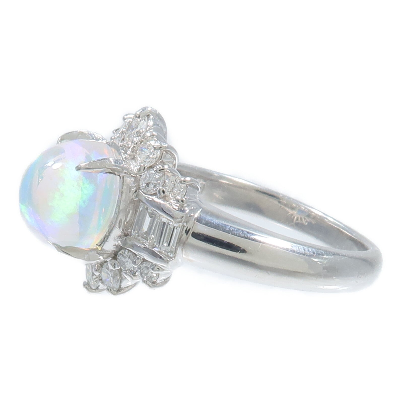 JEWELRY PT900鉑金Opal Diamond Ring蛋白石/鑽石戒指
