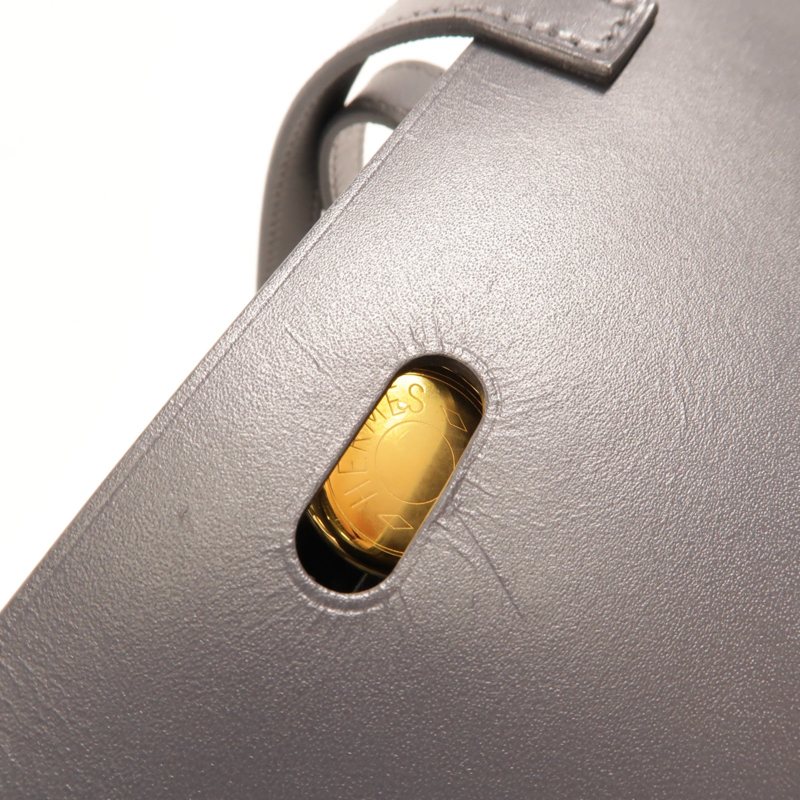 HERMES Swift皮革/Veau Hunt Tabiler Sellier肩背袋Ardoise