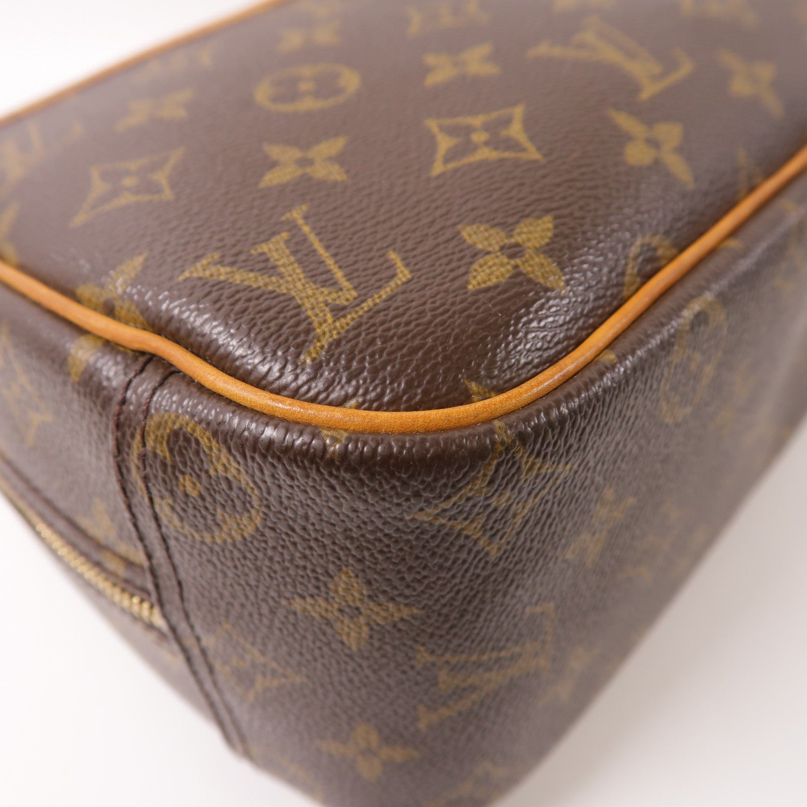 LOUIS VUITTON LV GHW Trouville Hand Bag M42228 Monogram Brown