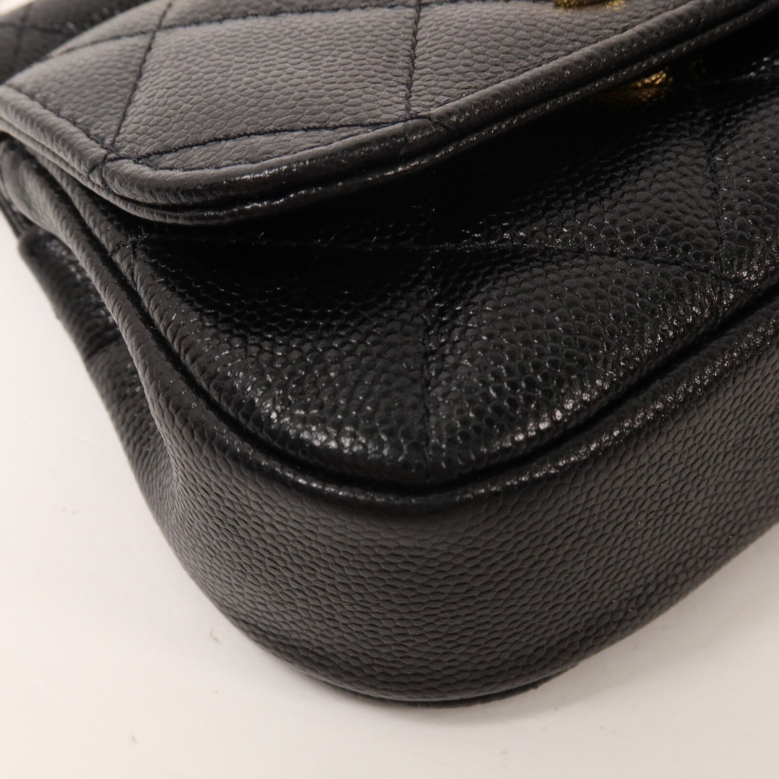 CHANEL 牛皮皮革Bar Clutch On Chain鏈帶手挽肩背兩用袋