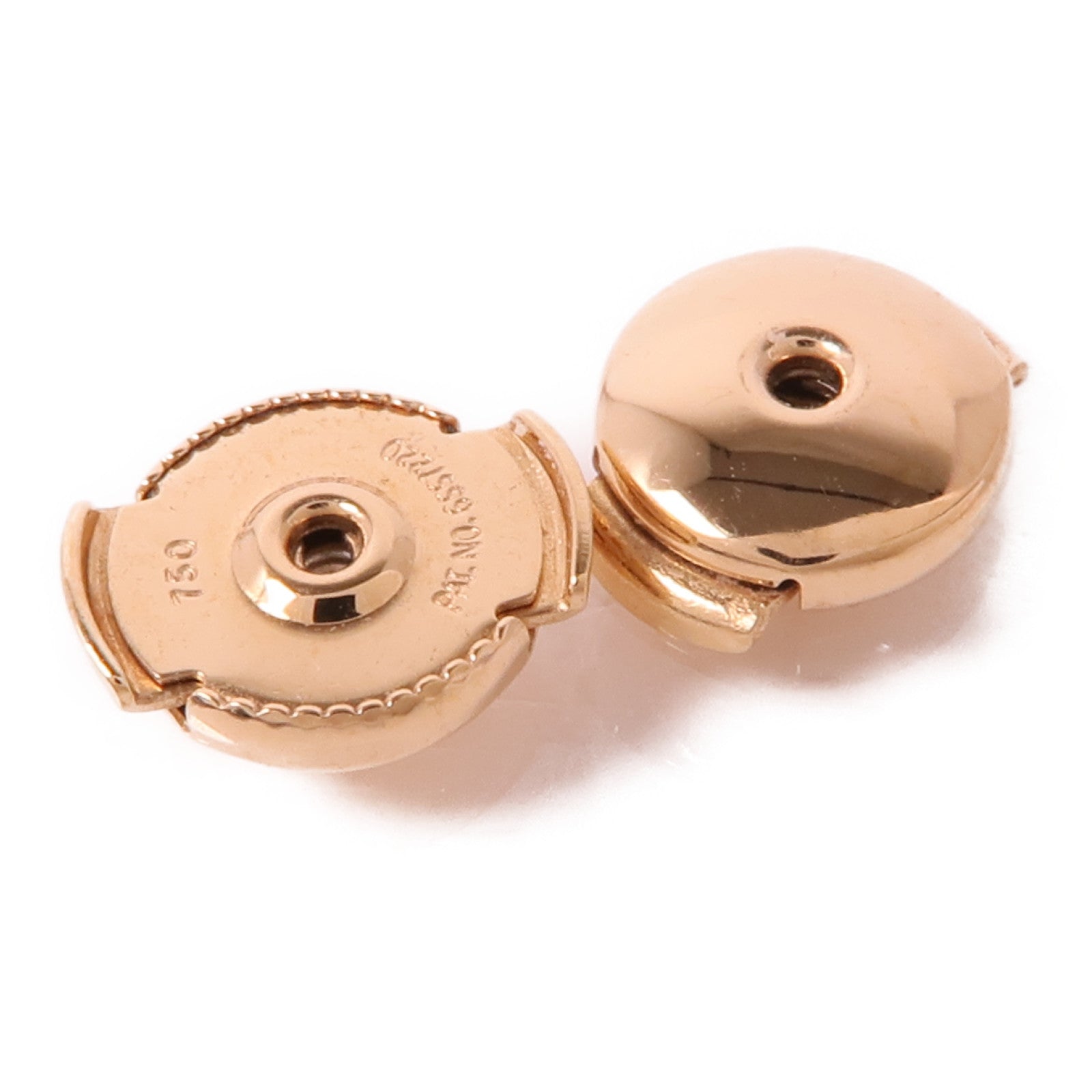 HERMES Chaine D'Ancre Earrings Diamond 18K Pink Gold