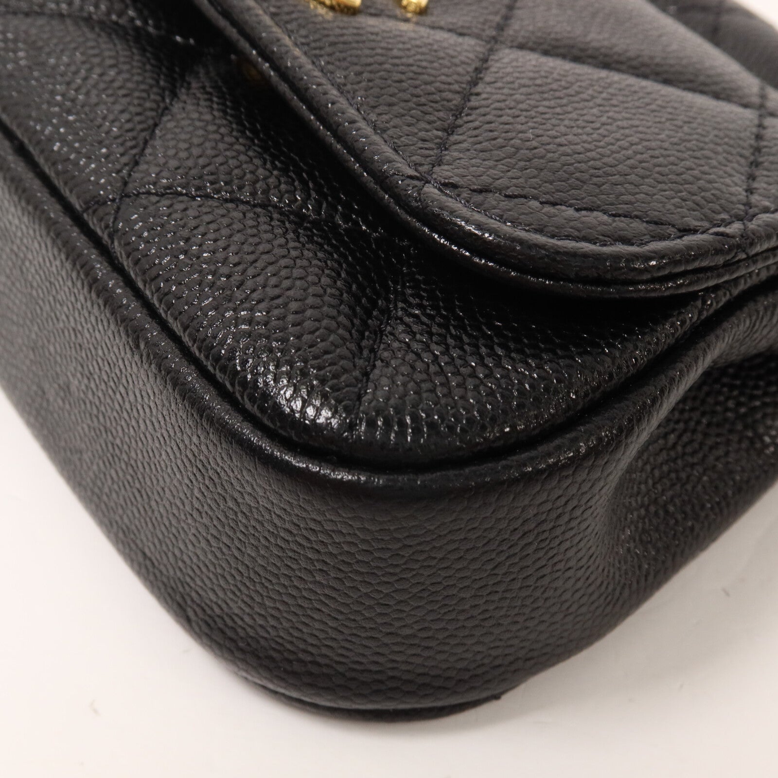 CHANEL 牛皮皮革Bar Clutch On Chain鏈帶手挽肩背兩用袋