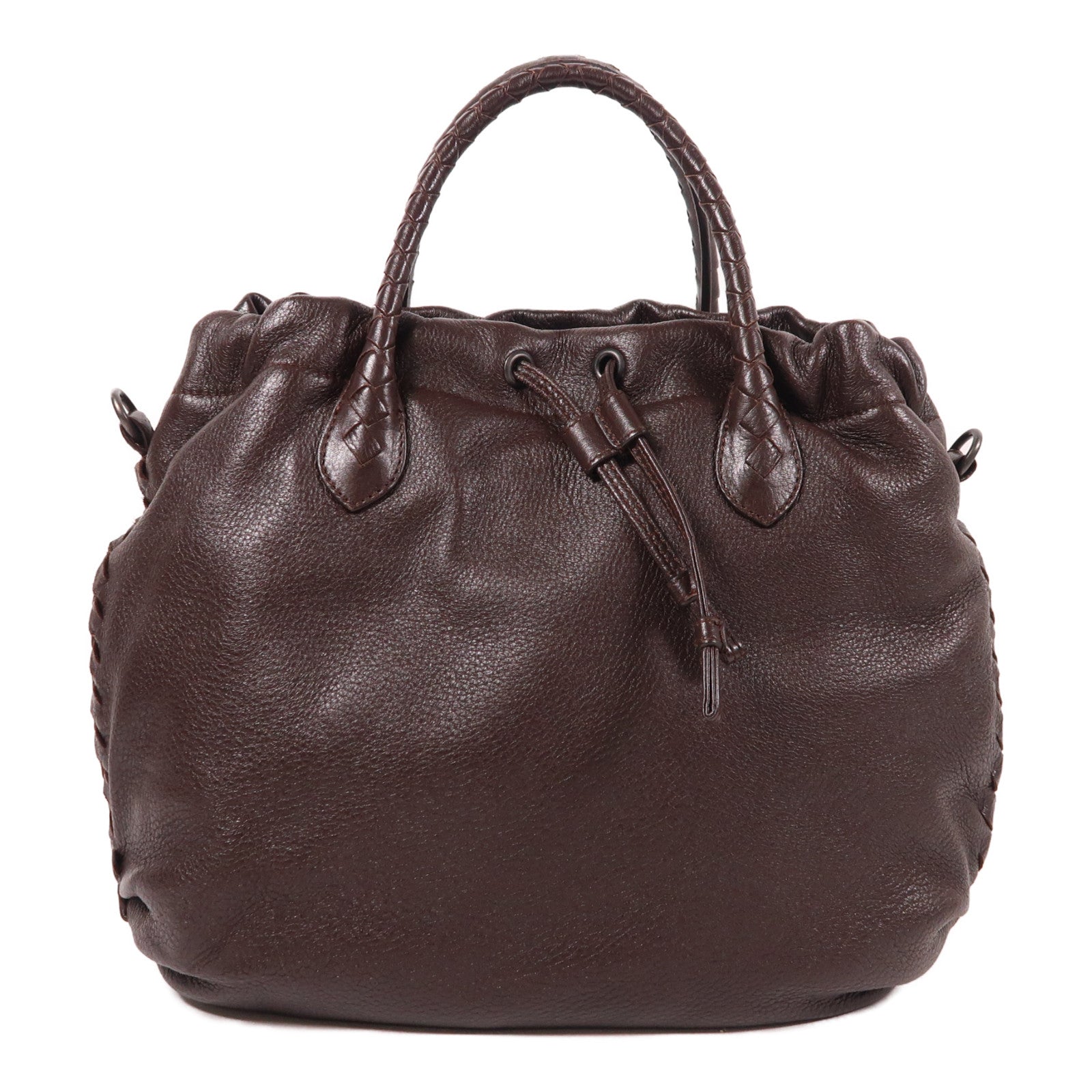 BOTTEGA VENETA 牛皮皮革Hand Bag手挽袋棕色