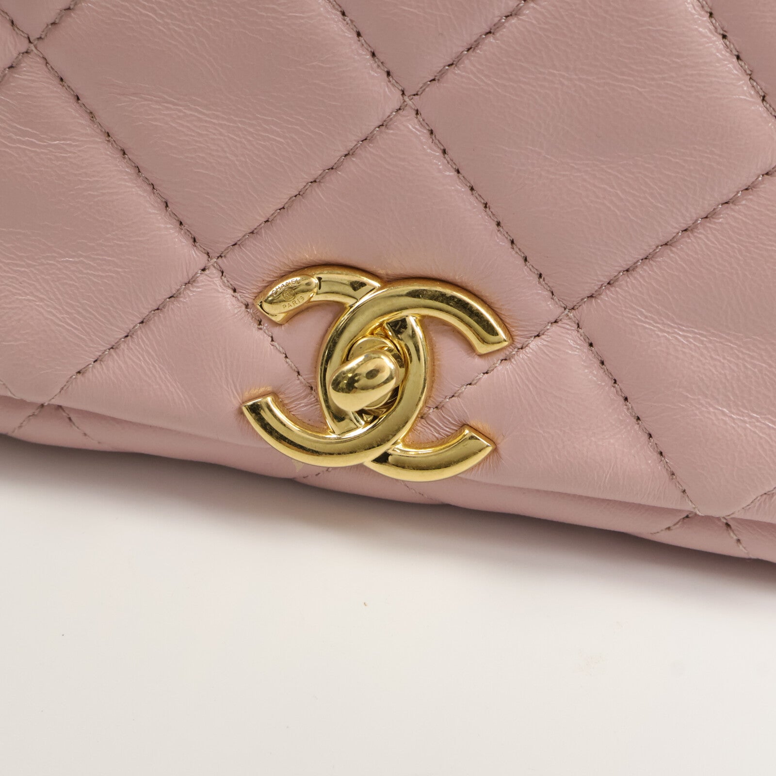 CHANEL 羊皮皮革Seasonal Flap鏈條手挽肩背兩用袋