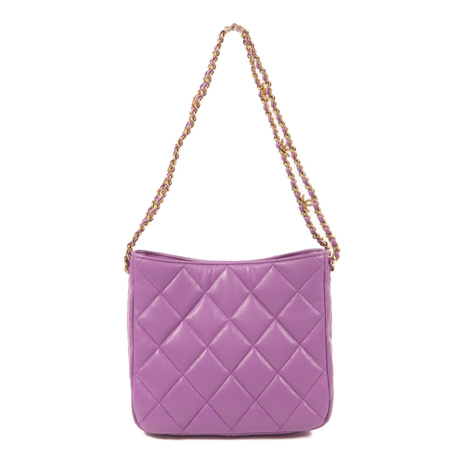 CHANEL 羊皮皮革Pick Me Up Hobo Bag金扣肩背袋