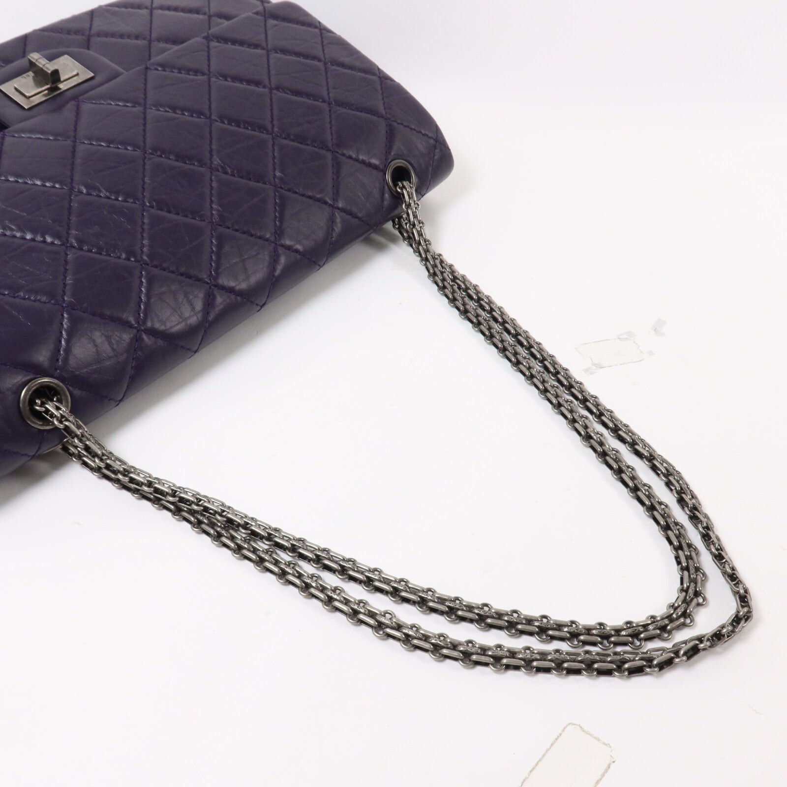 CHANEL 牛皮皮革2.55 Large鏈帶肩背袋