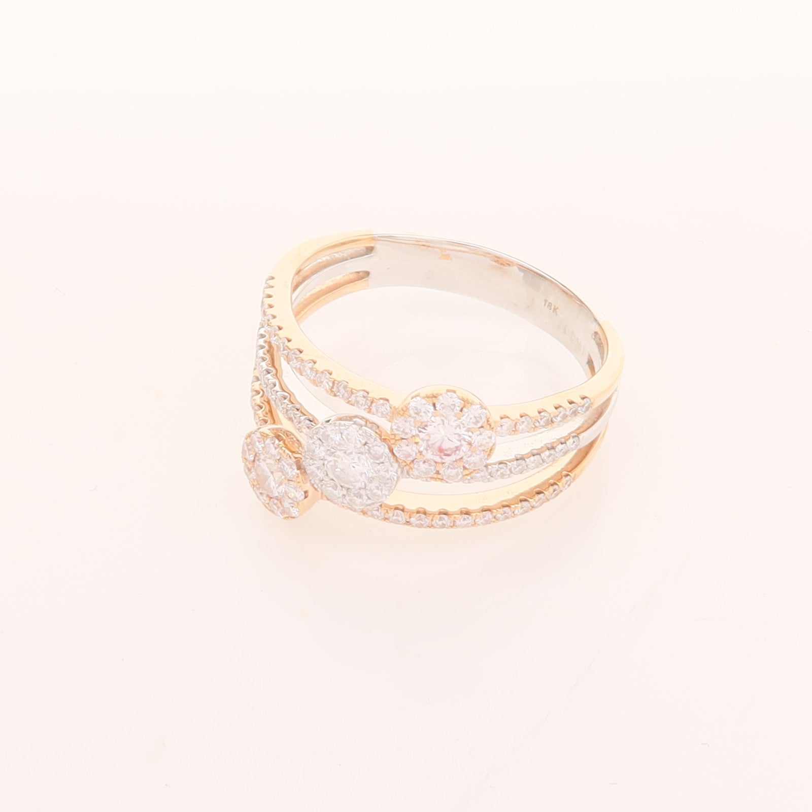 JEWELRY 18K白金/玫瑰金Diamond Ring鑽石戒指US#9.25