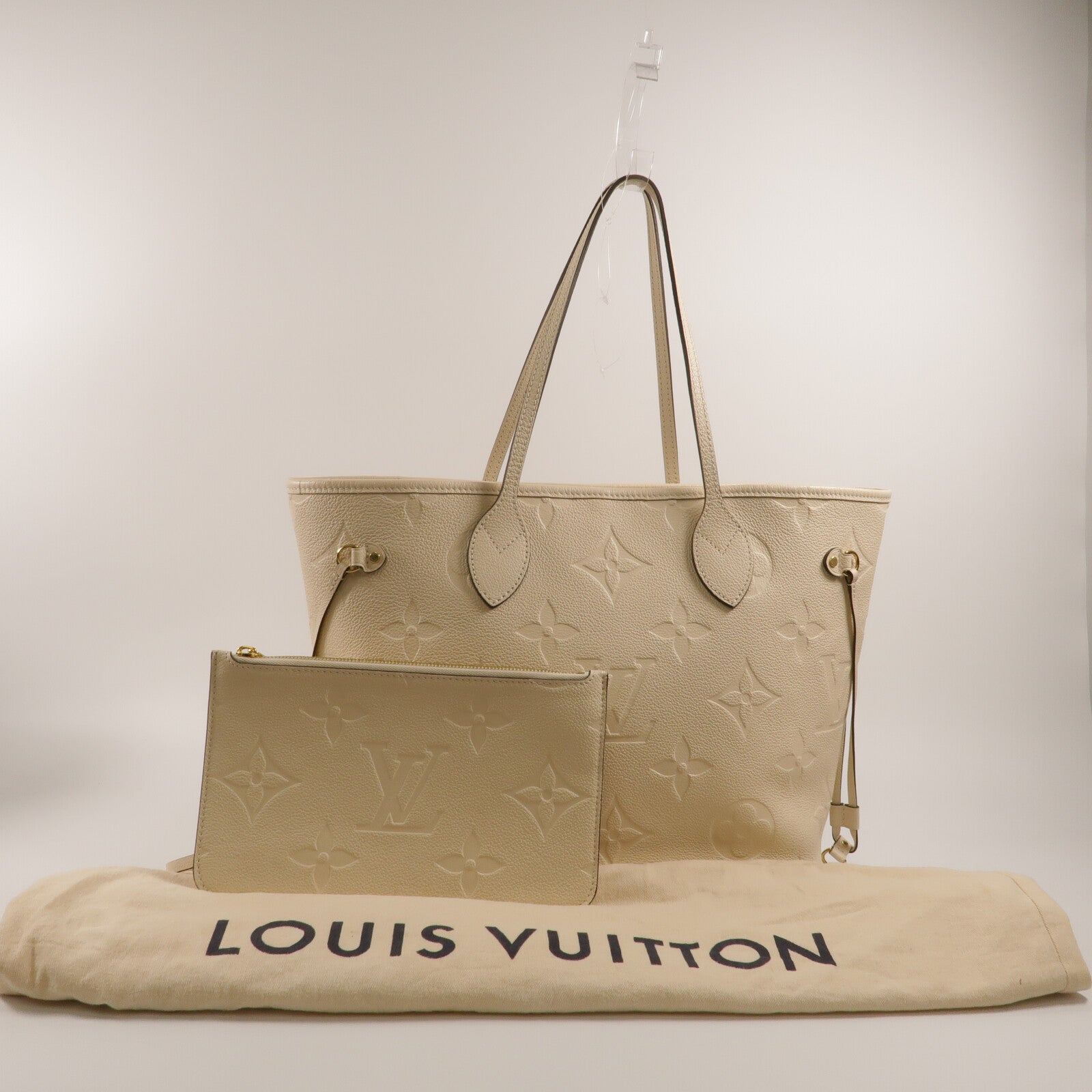 LOUIS VUITTON Monogram Empreinte Neverfull MM手挽袋