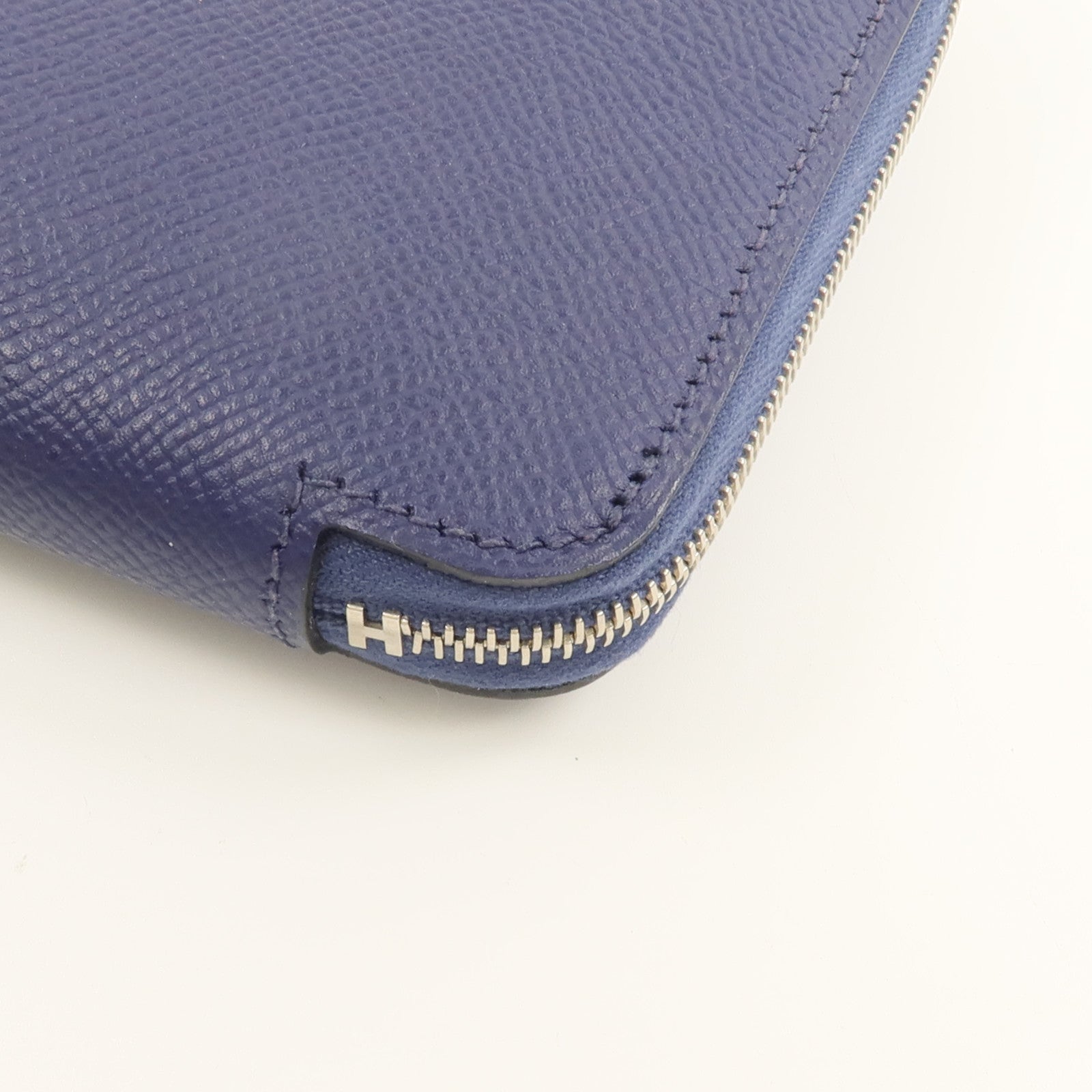 HERMES Epsom皮革Silk In Long Wallet長錢包Bleu Saphir