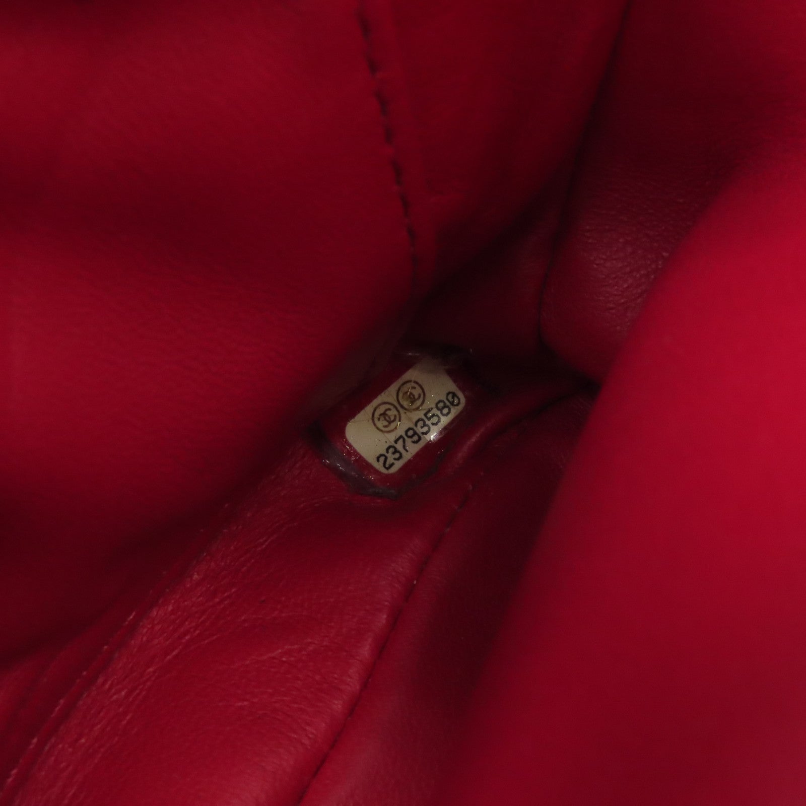CHANEL 菱格皮革2 Way Shoulder金扣手挽肩背兩用袋米色