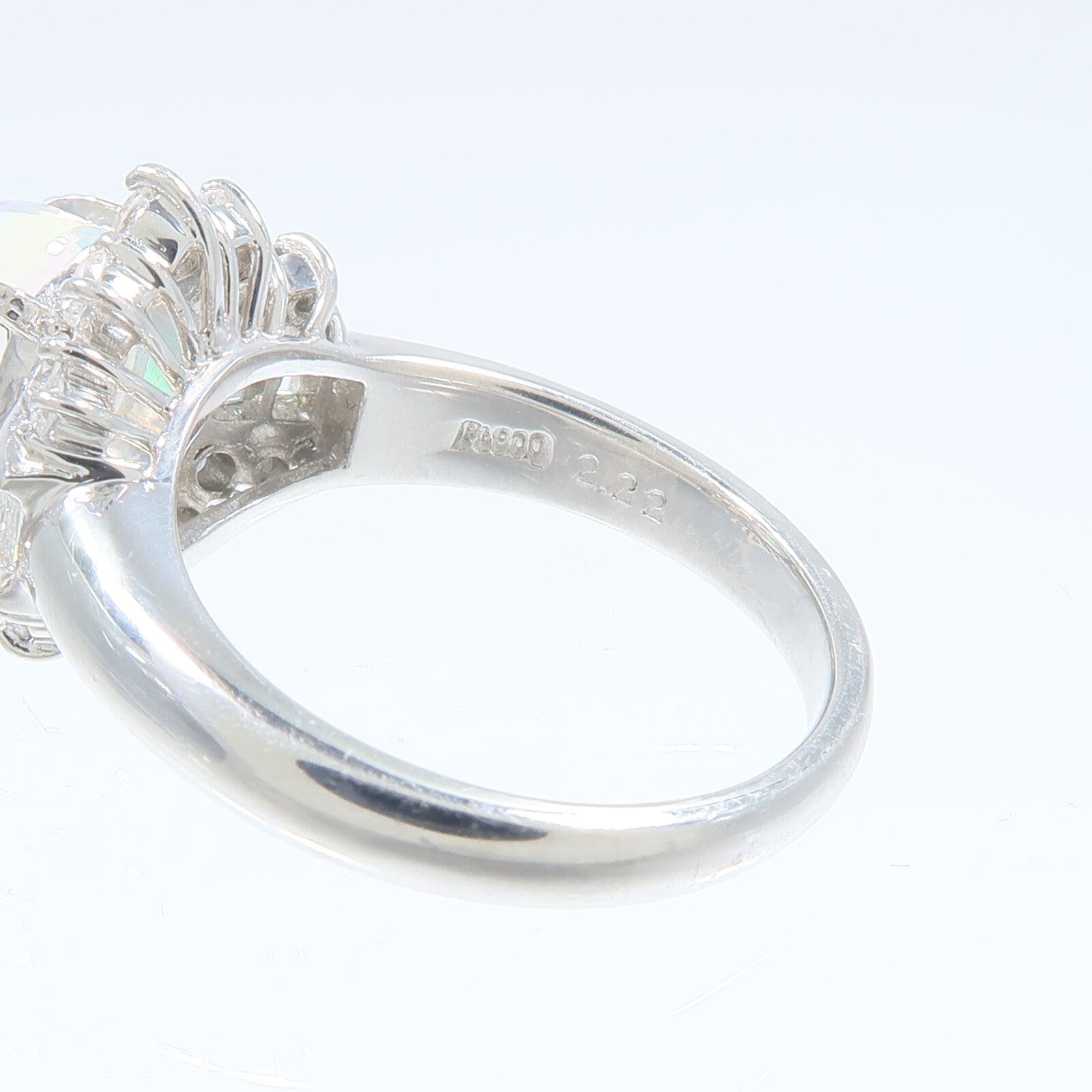 JEWELRY PT900鉑金Opal Diamond Ring蛋白石/鑽石戒指