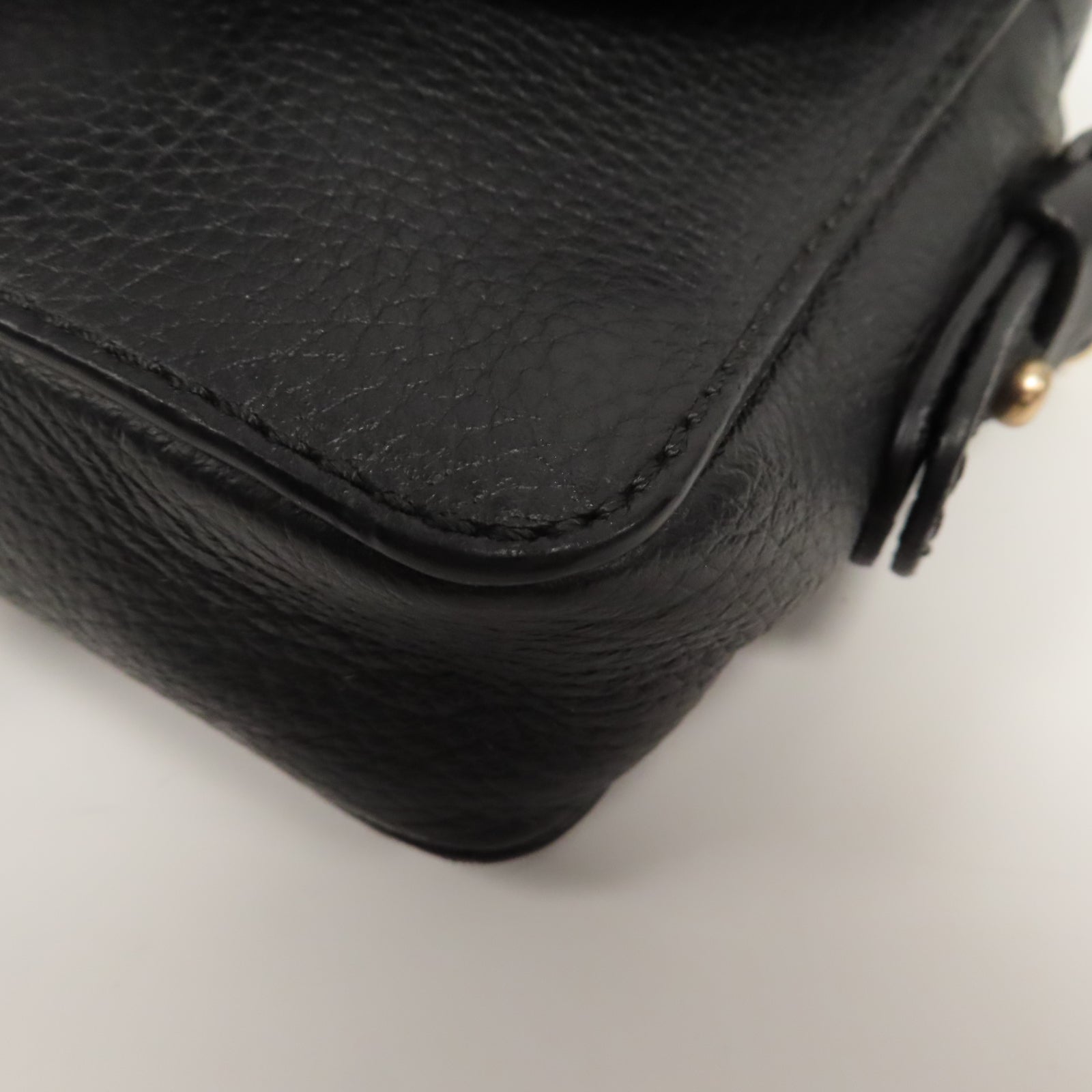 SEE BY CHLOE 【激減優惠】牛皮皮革Shoulder Bag金扣鏈帶肩背袋黑色