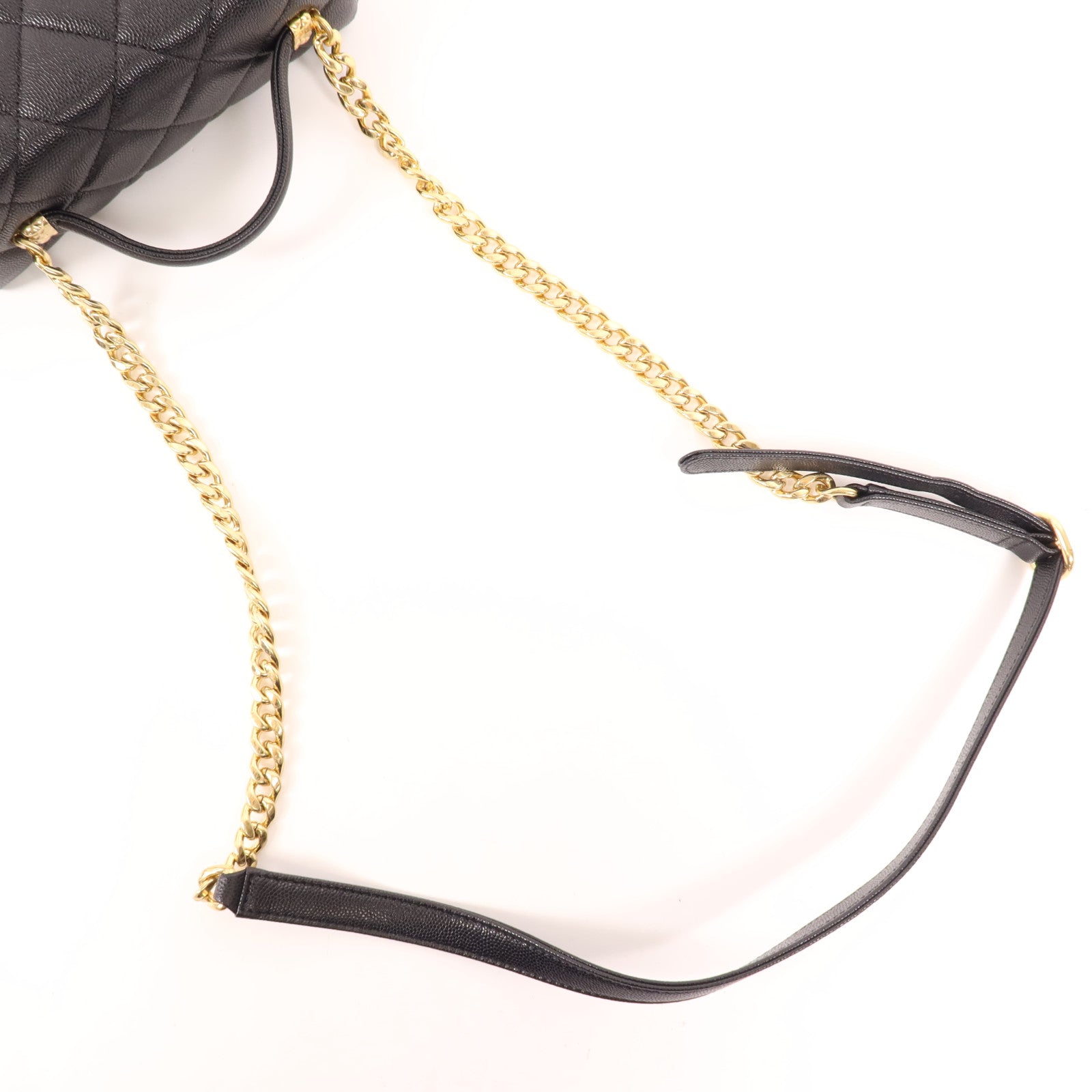 CHANEL 牛皮皮革Vanity金扣手挽肩背兩用袋