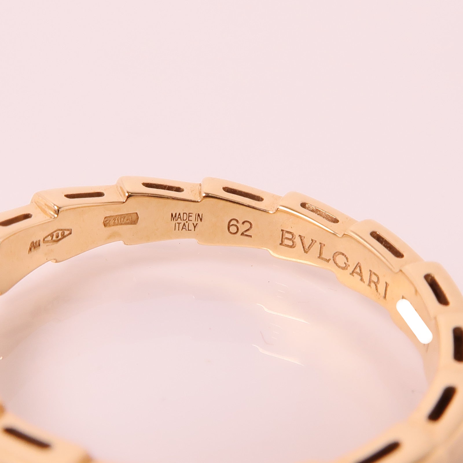 BVLGARI 18K玫瑰金Serpenti Ring戒指Bvlgari#62/US#9.75