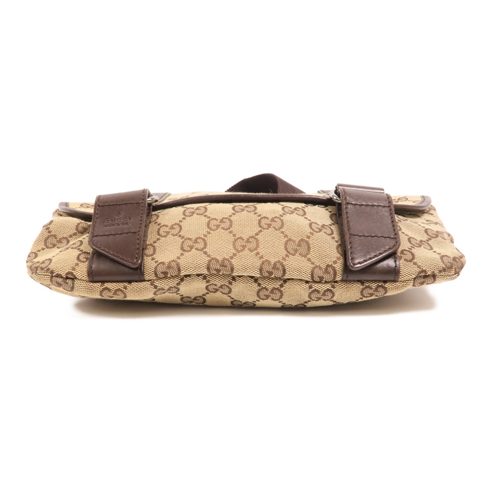 GUCCI GG帆布Waist Bag銀扣腰包