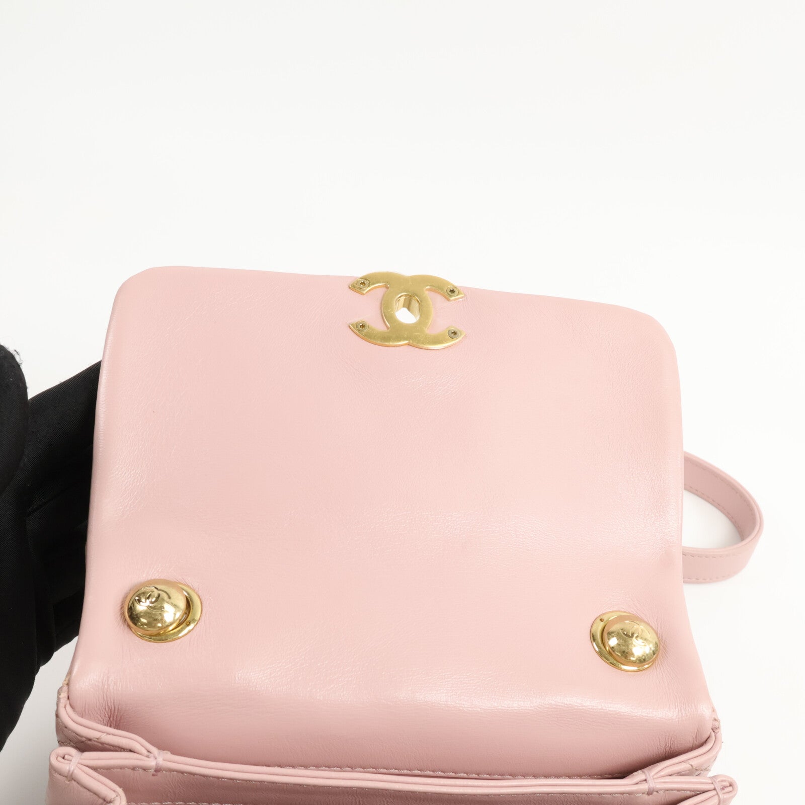 CHANEL 羊皮皮革Seasonal Flap鏈條手挽肩背兩用袋