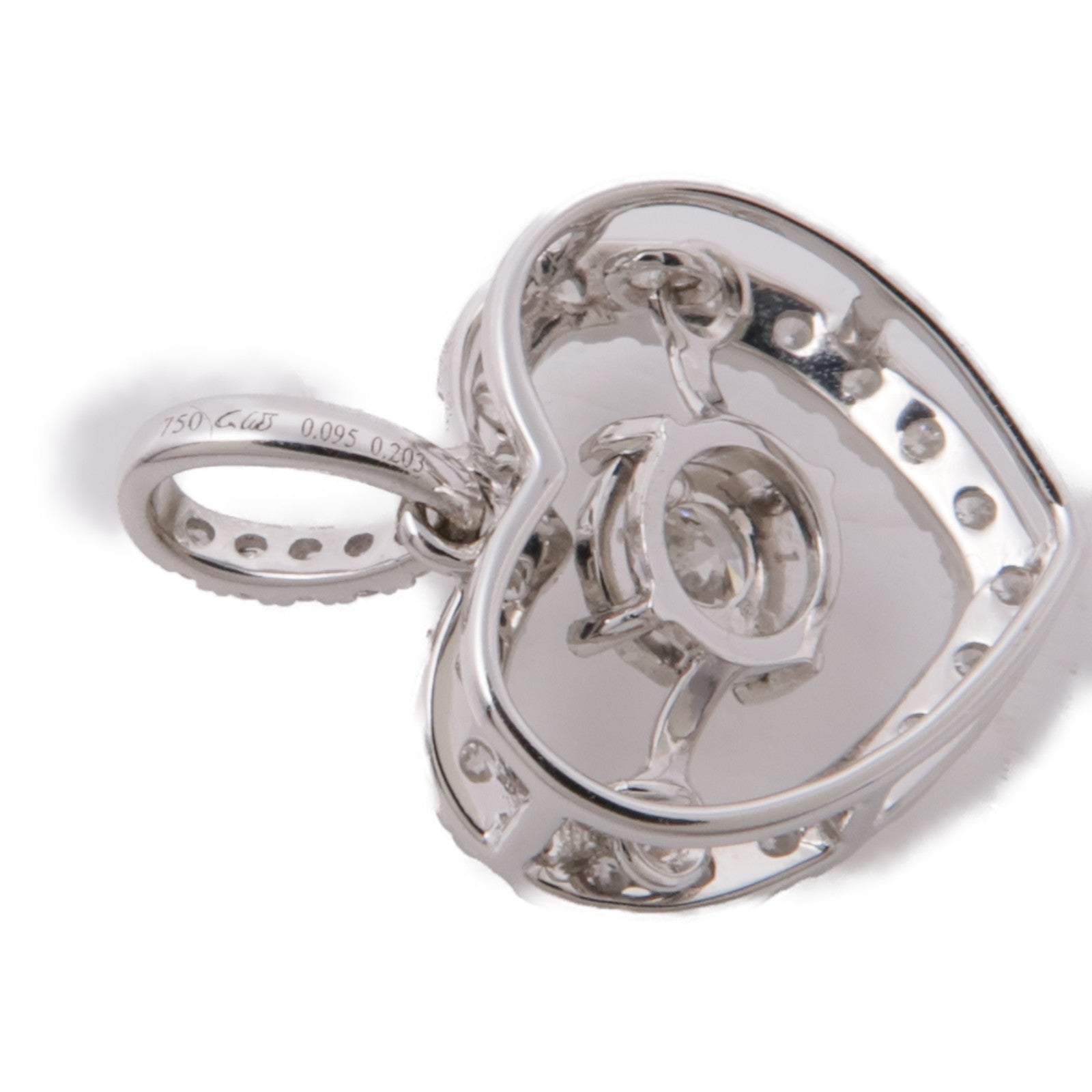 JEWELRY 18K白金Diamond Pendant Top鑽石吊墜