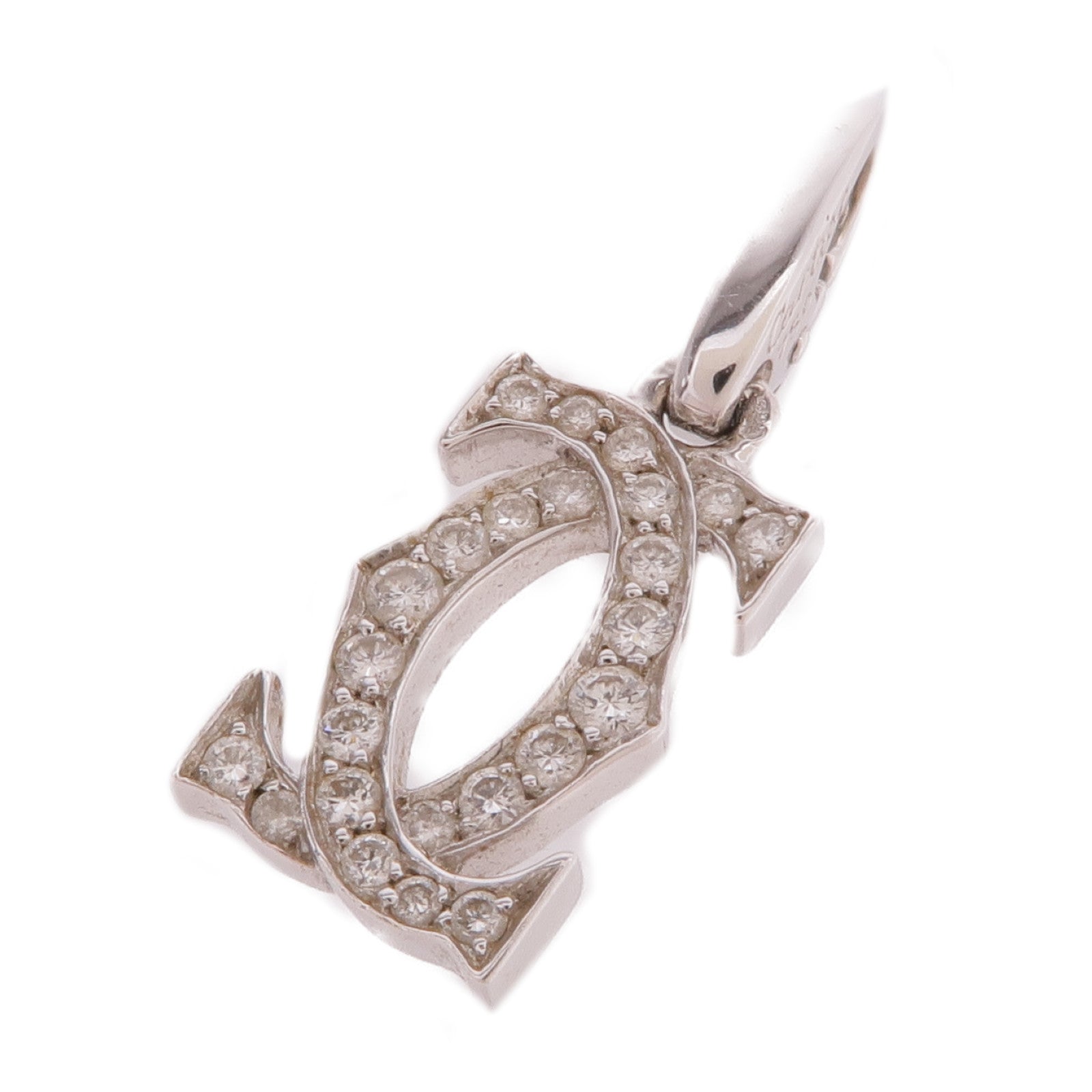 CARTIER 18K白金2C Pendant Top鑽石吊墜