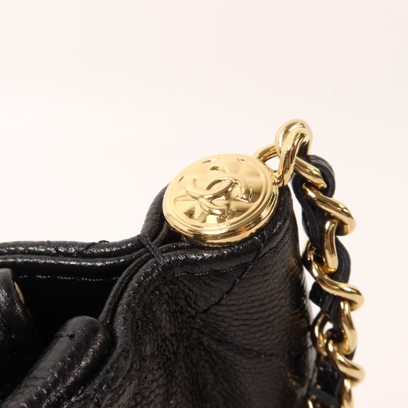CHANEL 牛皮皮革Bar Clutch On Chain鏈帶手挽肩背兩用袋