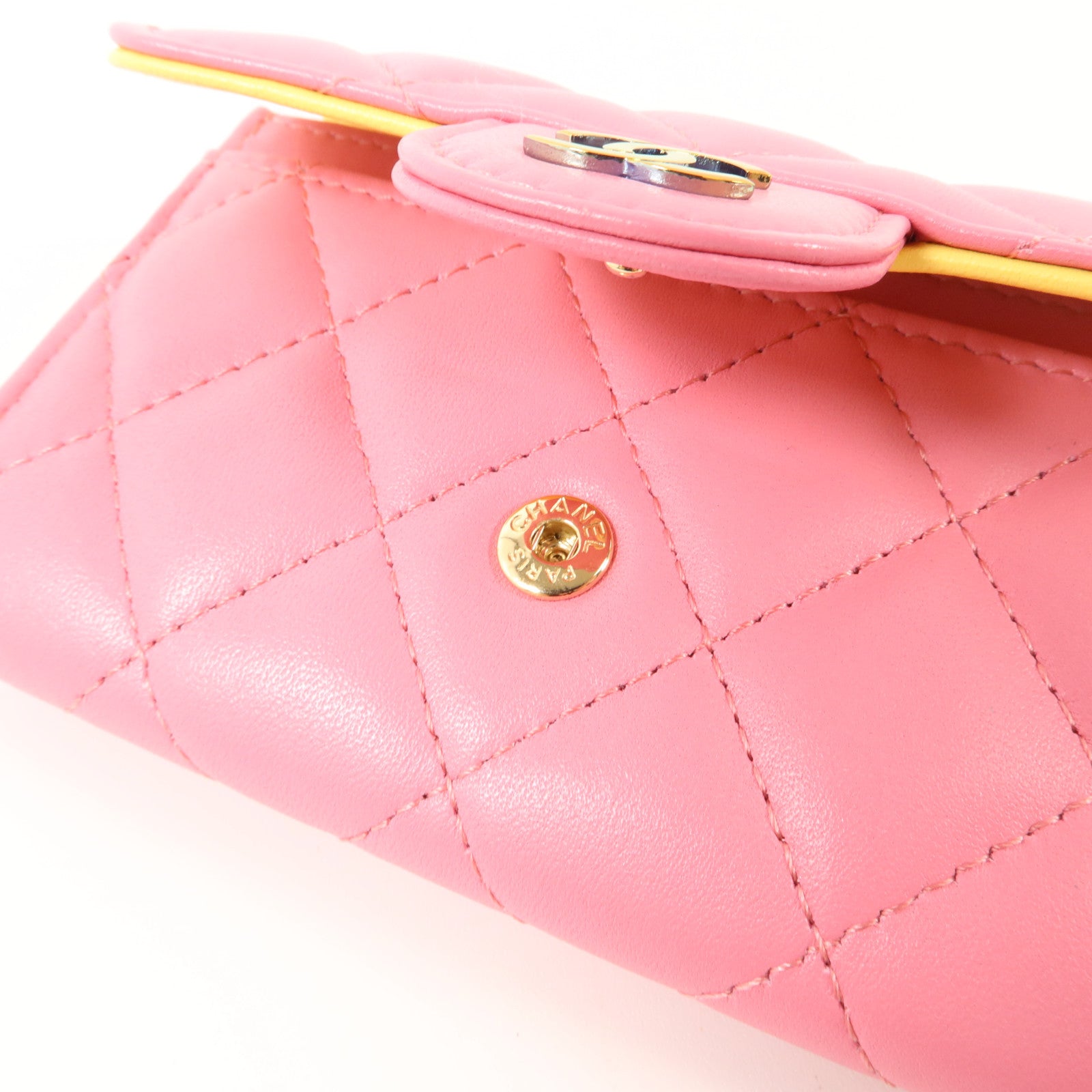 CHANEL 羊皮皮革Card Case金扣卡片套