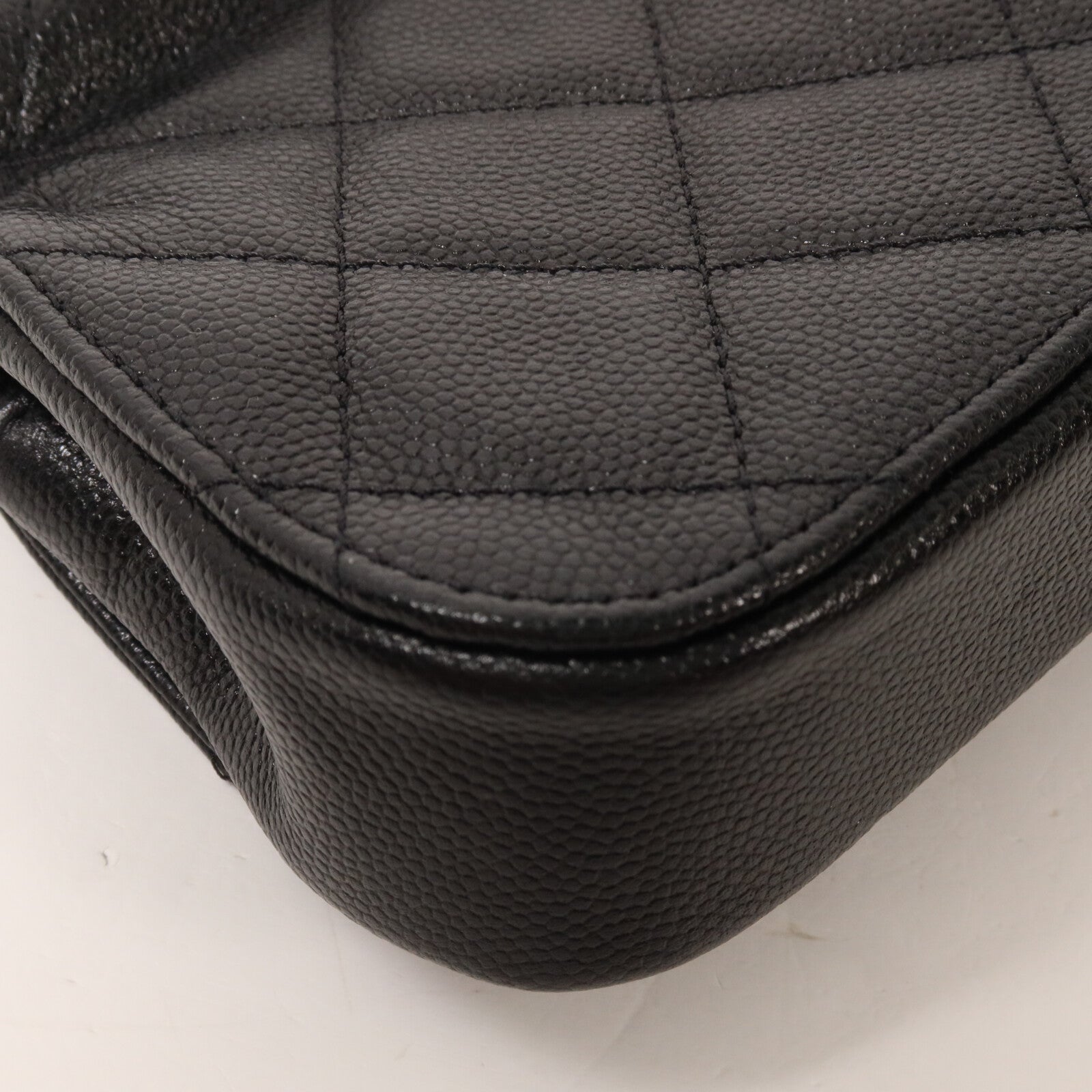 CHANEL 牛皮皮革Bar Clutch On Chain鏈帶手挽肩背兩用袋