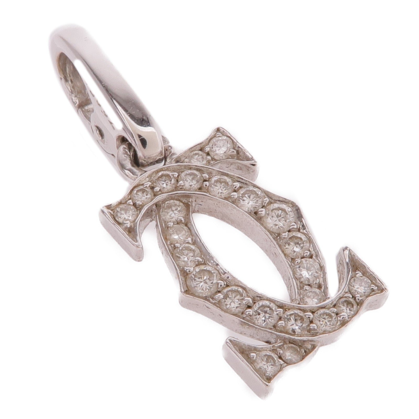 CARTIER 18K白金2C Pendant Top鑽石吊墜