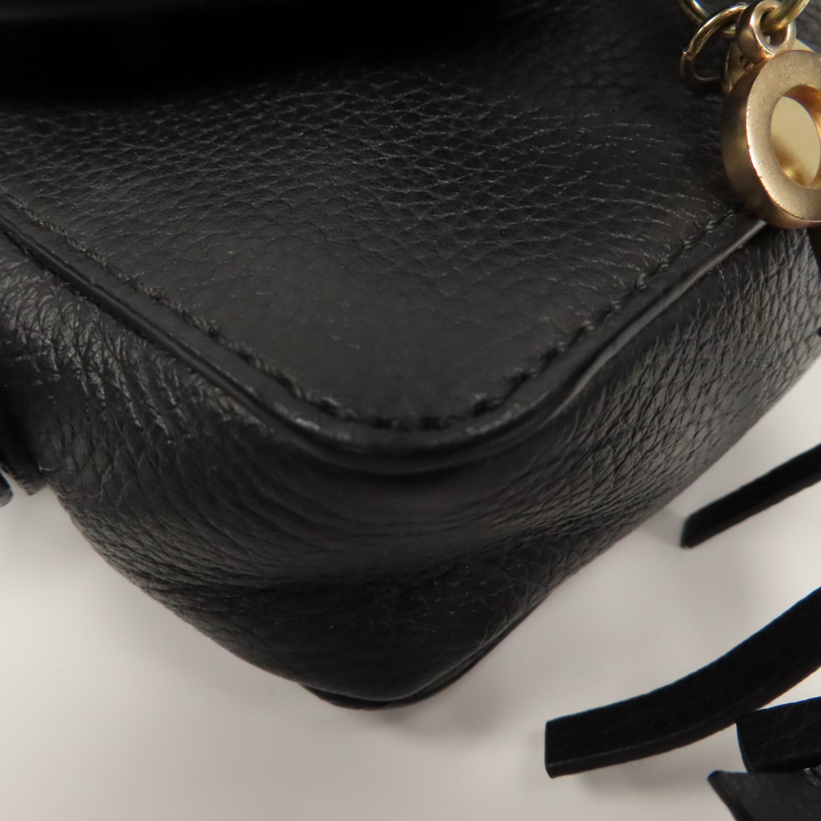 SEE BY CHLOE 【激減優惠】牛皮皮革Shoulder Bag金扣鏈帶肩背袋黑色
