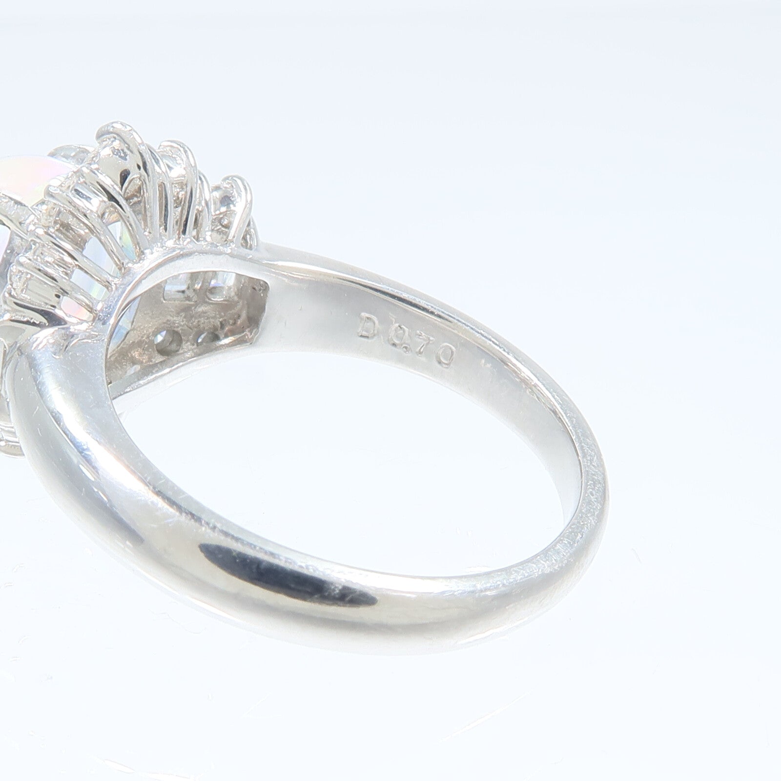 JEWELRY PT900鉑金Opal Diamond Ring蛋白石/鑽石戒指