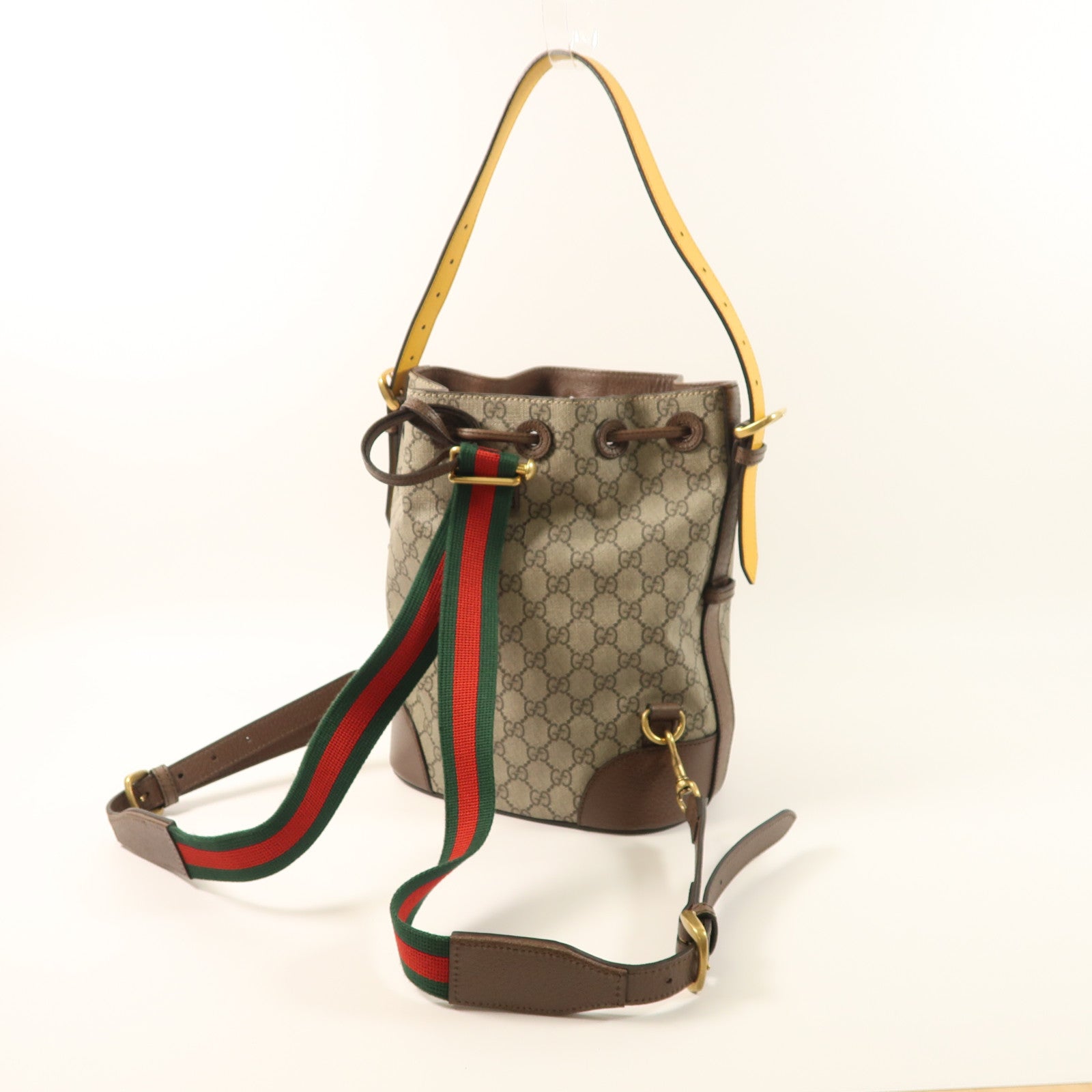 GUCCI 塗層帆布Neo Vintage GG Supreme Backpack金扣肩背袋/背包