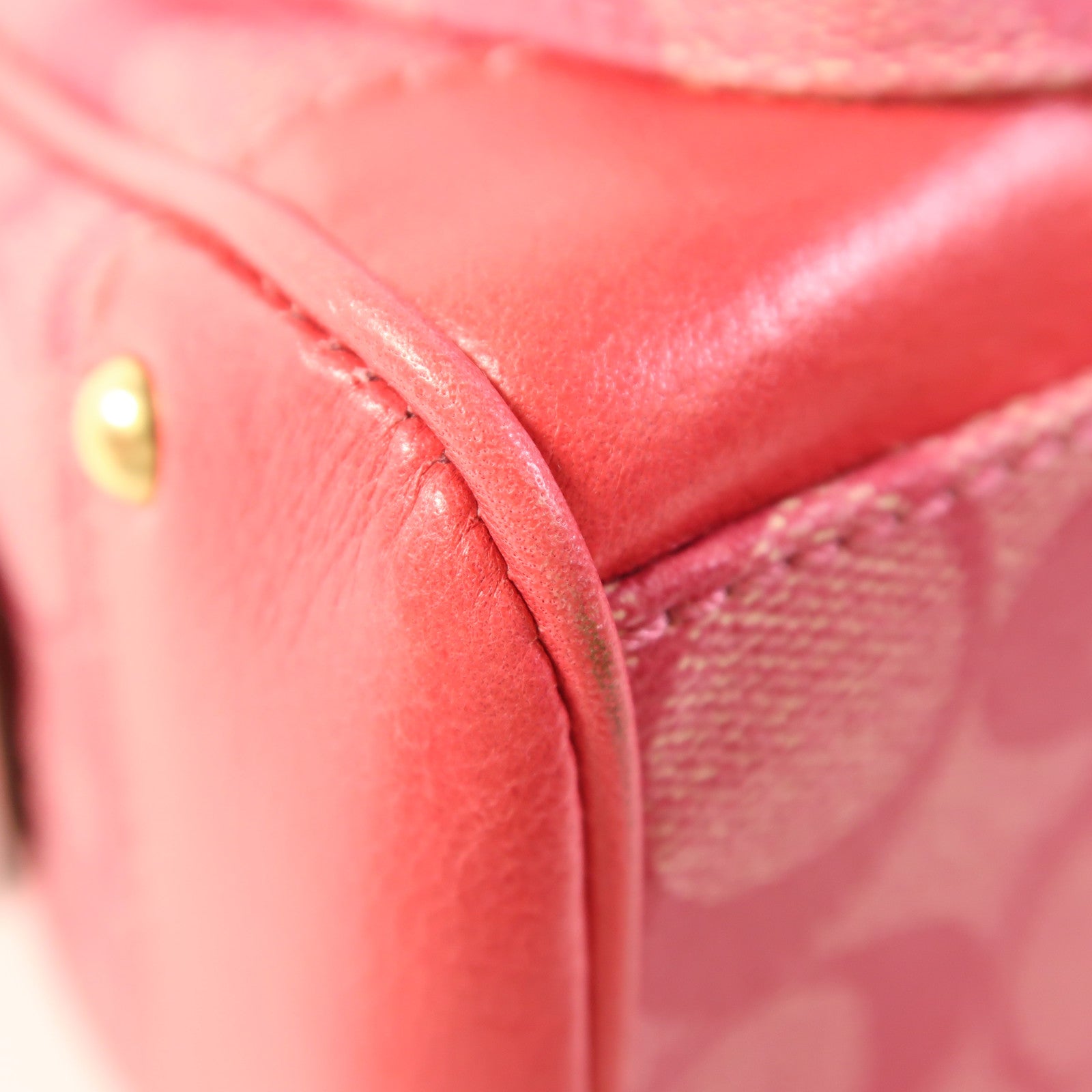 COACH 塗層帆布Hand Bag金扣手挽袋