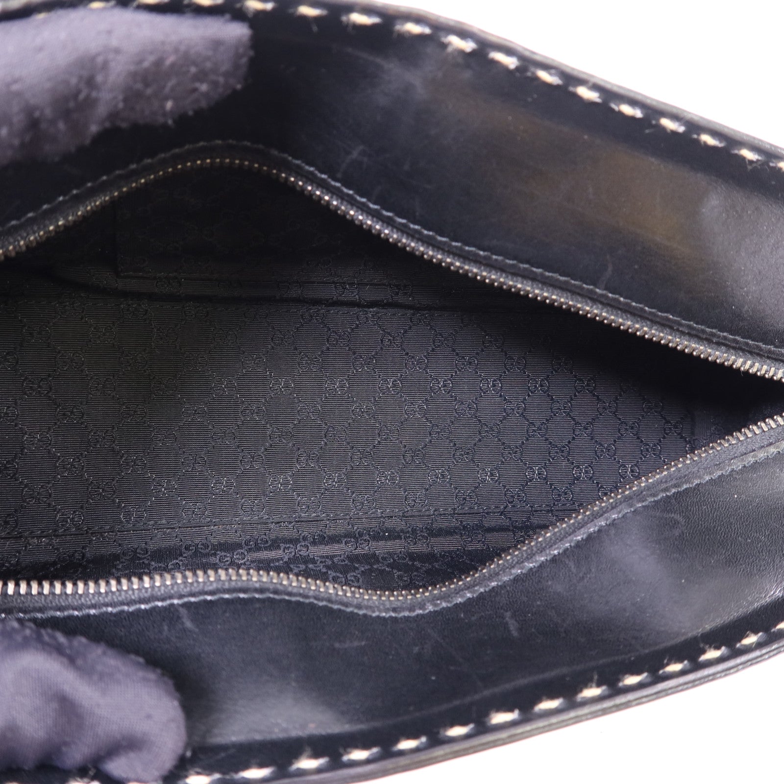 GUCCI 牛皮皮革Handbag銀扣手挽袋