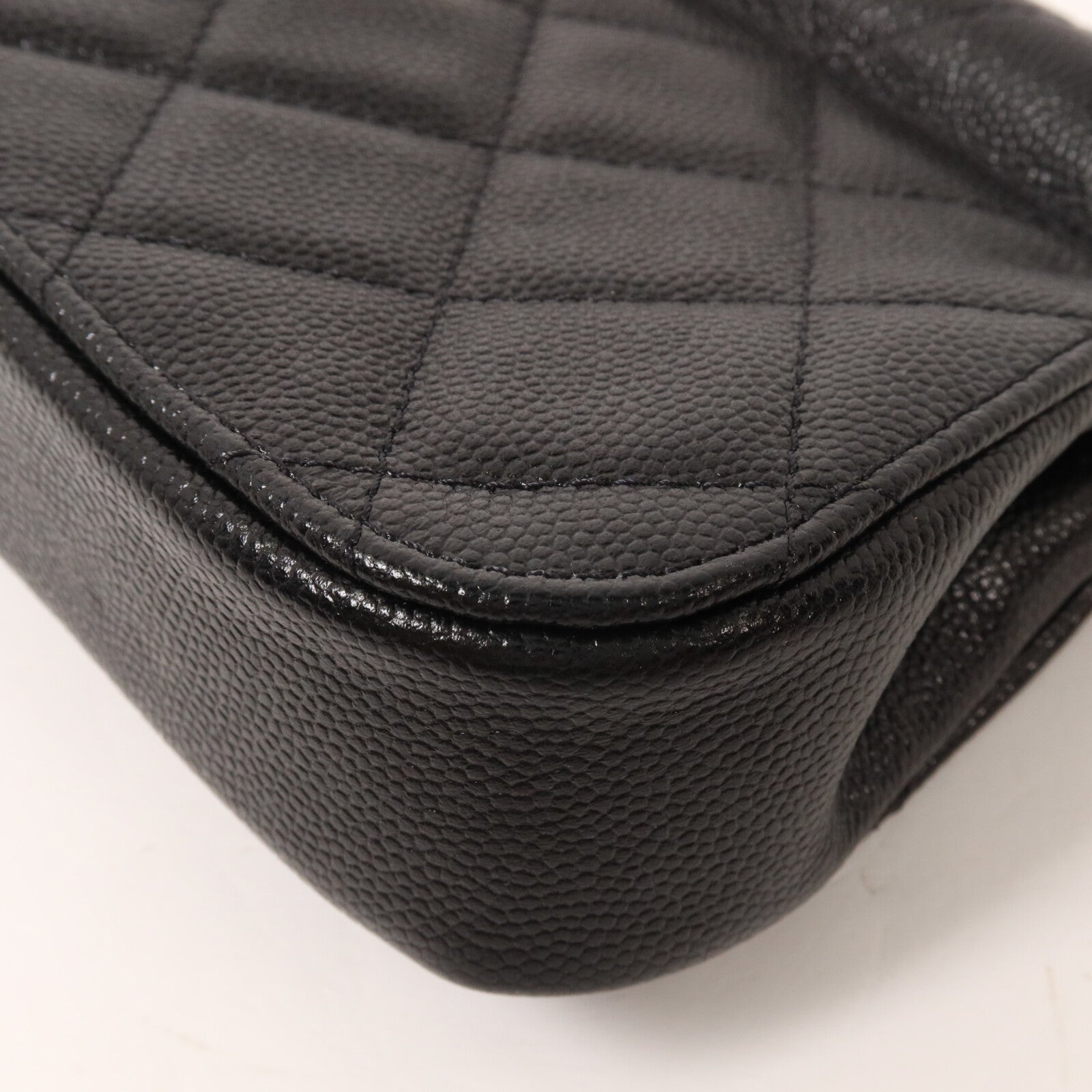 CHANEL 牛皮皮革Bar Clutch On Chain鏈帶手挽肩背兩用袋