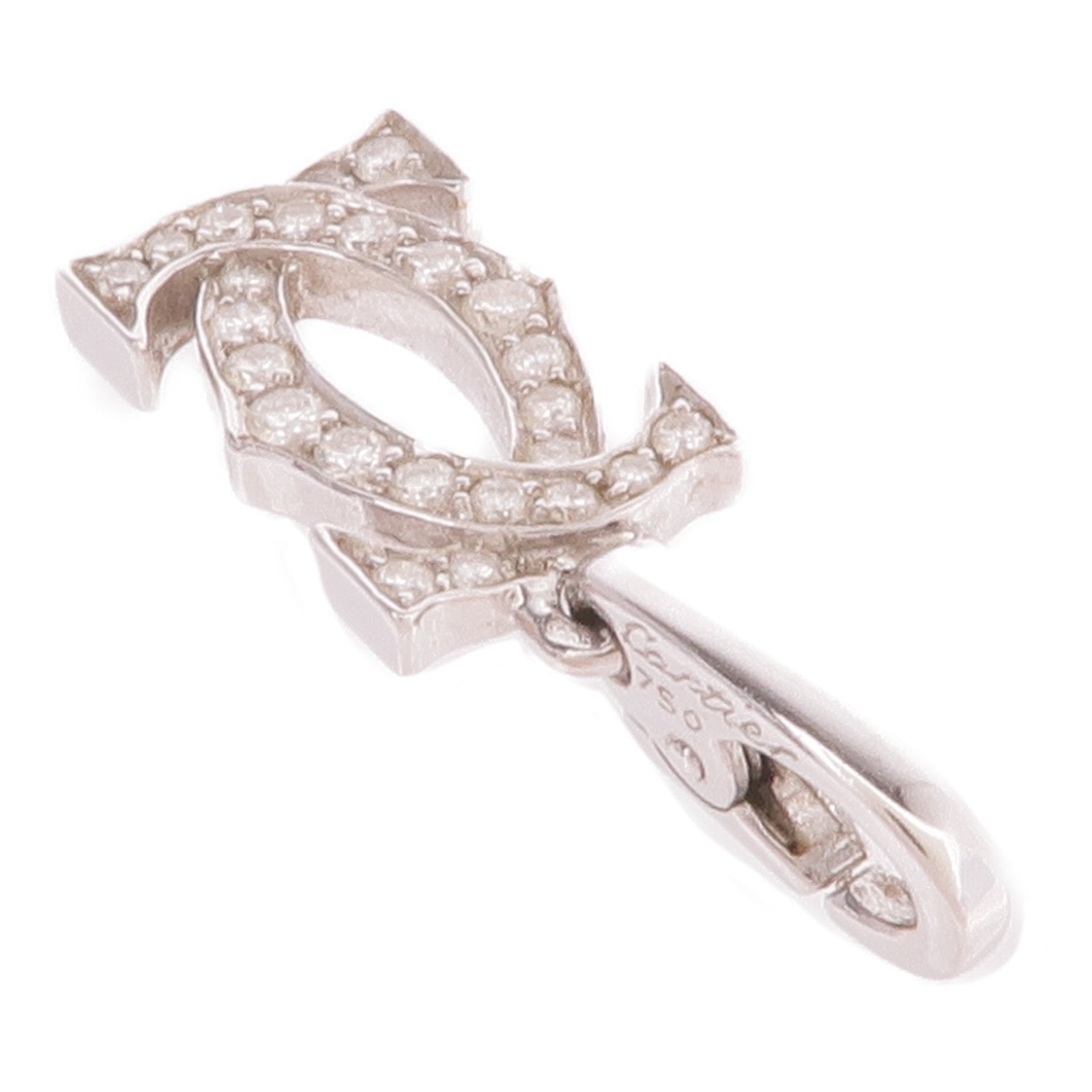 CARTIER 18K白金2C Pendant Top鑽石吊墜