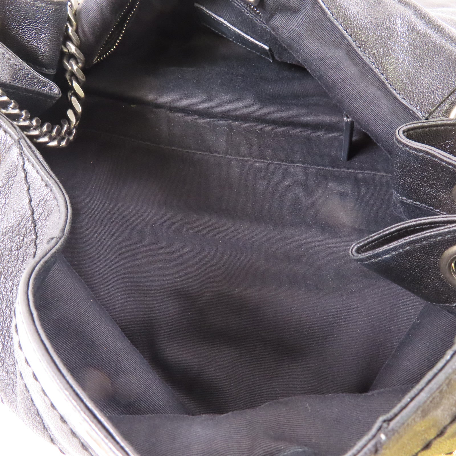 SAINT LAURENT 皮革Nolita Medium鏈帶肩背袋