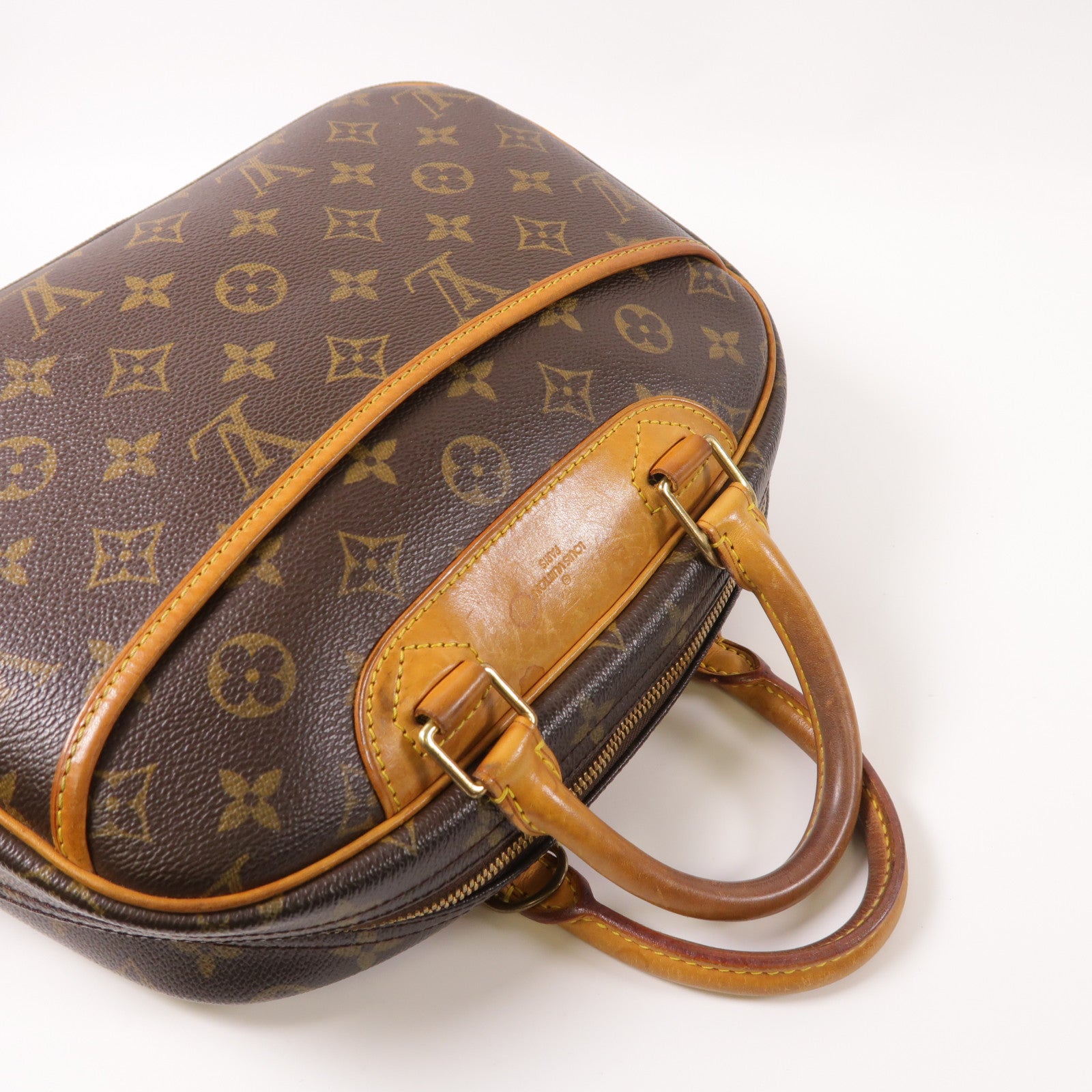 LOUIS VUITTON LV GHW Trouville Hand Bag M42228 Monogram Brown