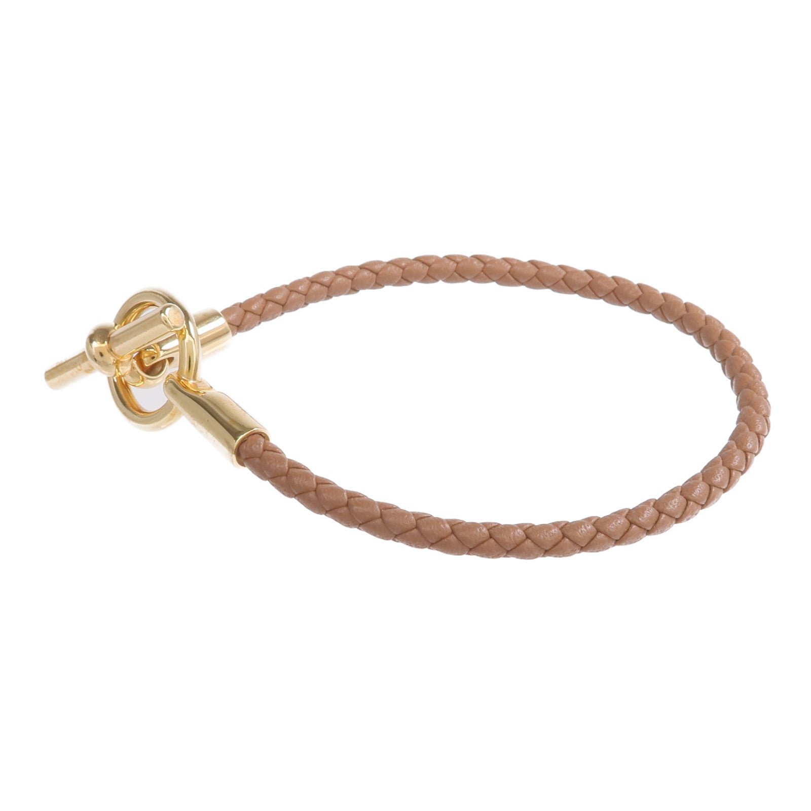 HERMES Swift皮革Glenan H Trio Bracelet金扣手鏈Gold
