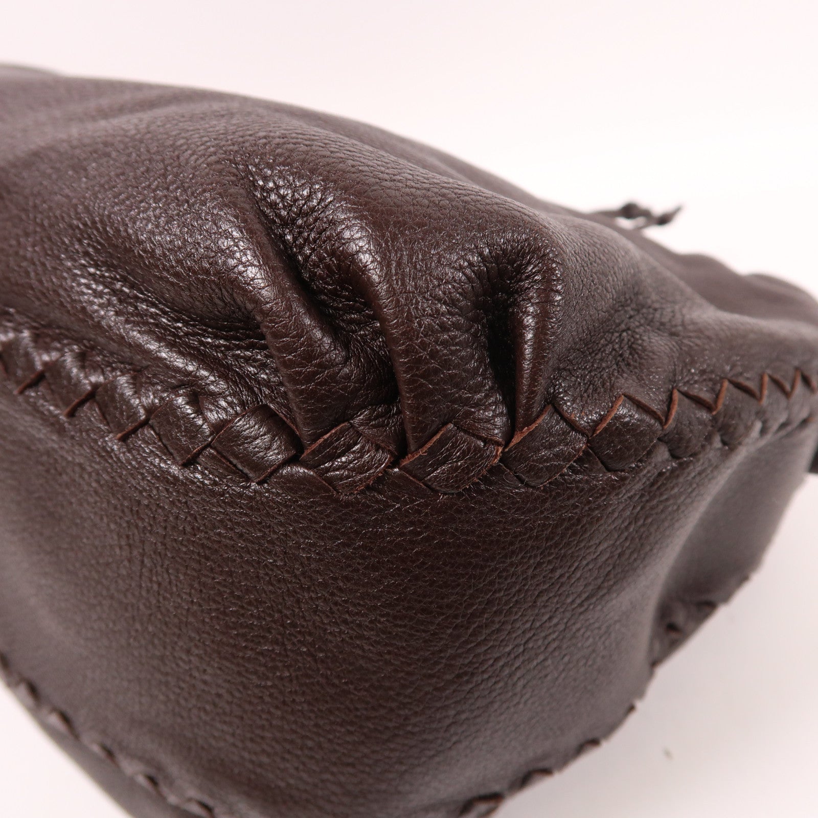 BOTTEGA VENETA 牛皮皮革Hand Bag手挽袋棕色