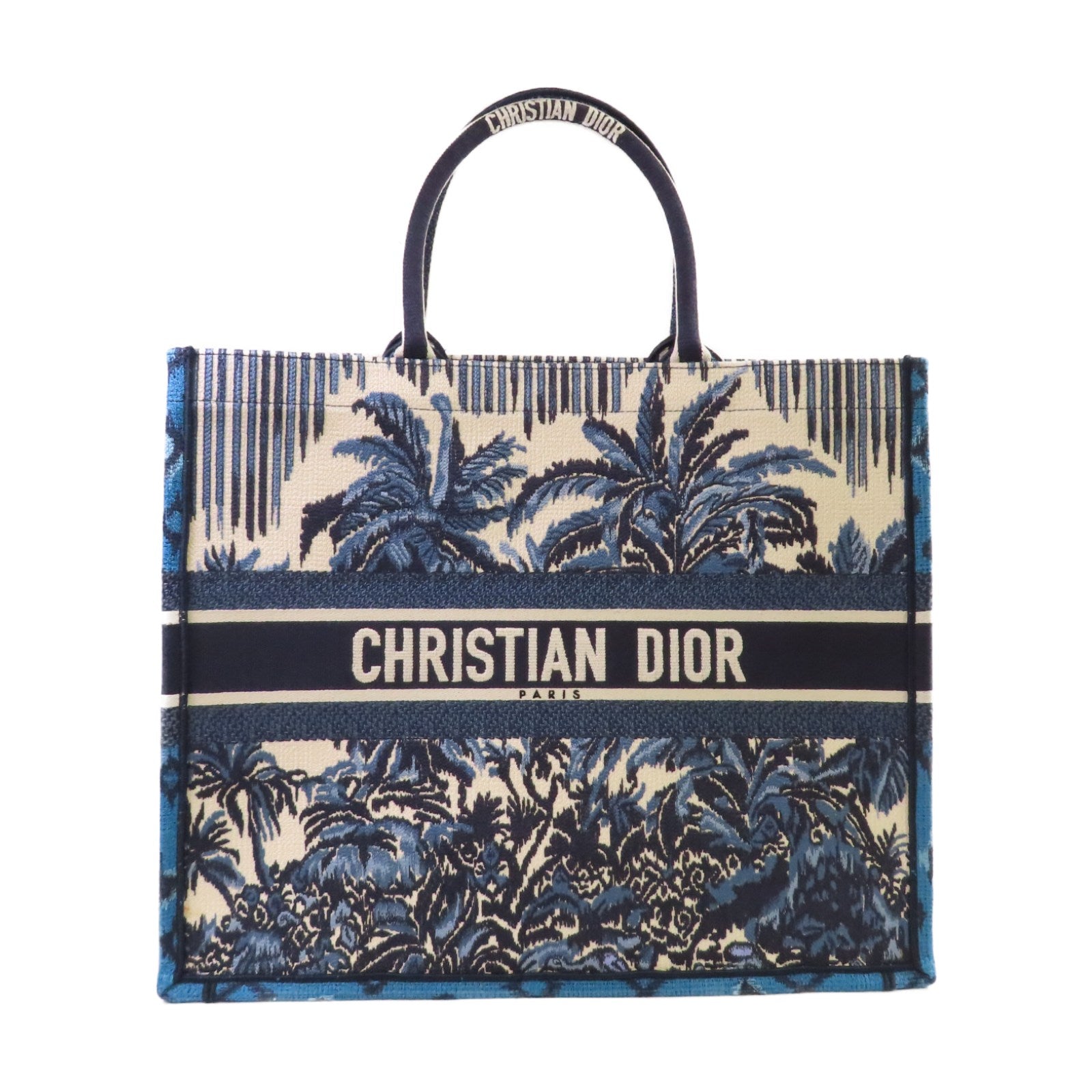 Dior 【激減優惠】帆布Book Tote Bag手挽袋藍色/白色