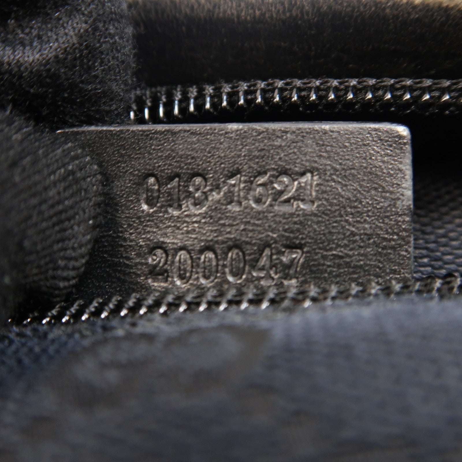 GUCCI 帆布/皮革Waist Bag銀扣腰包深藍色/黑色