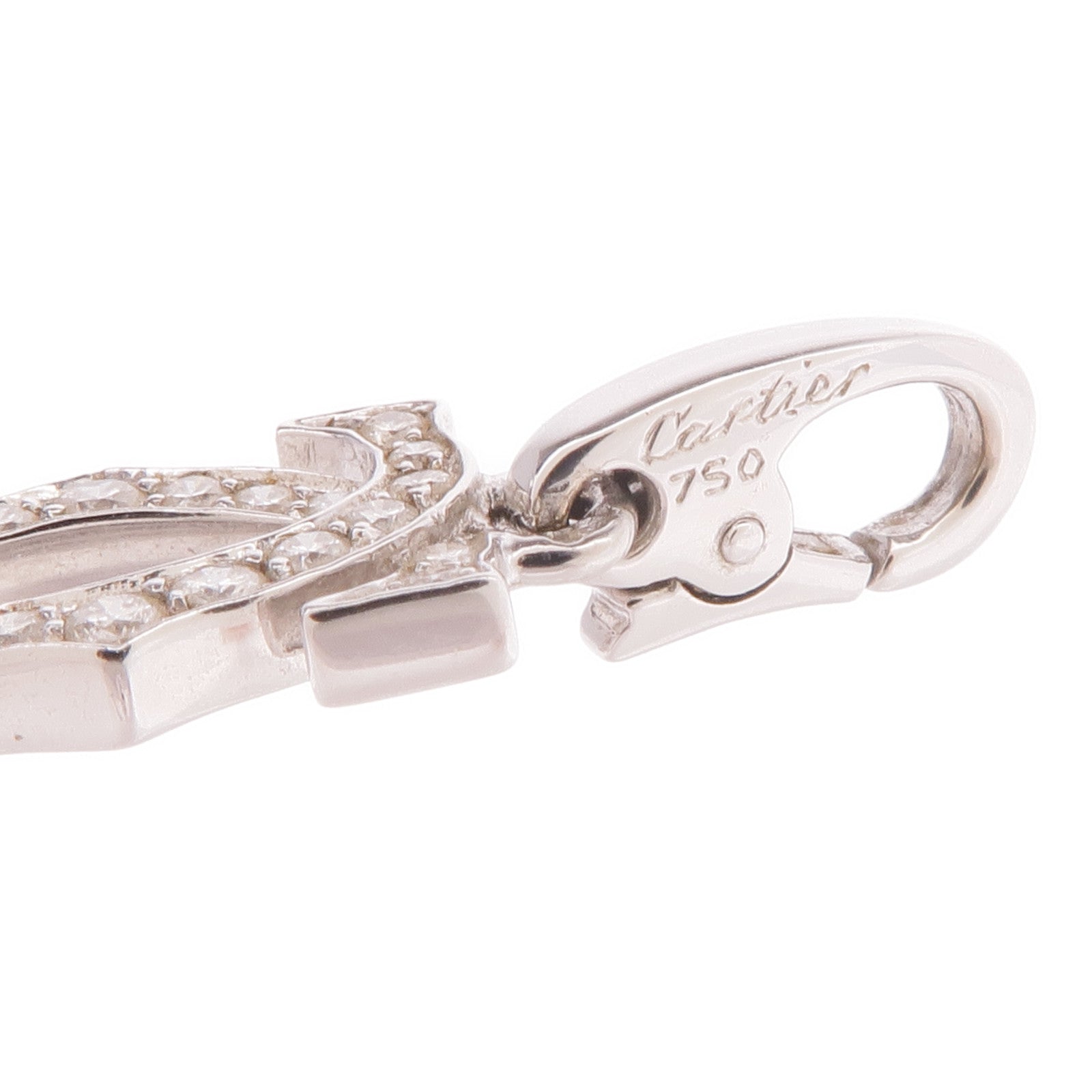 CARTIER 18K白金2C Pendant Top鑽石吊墜