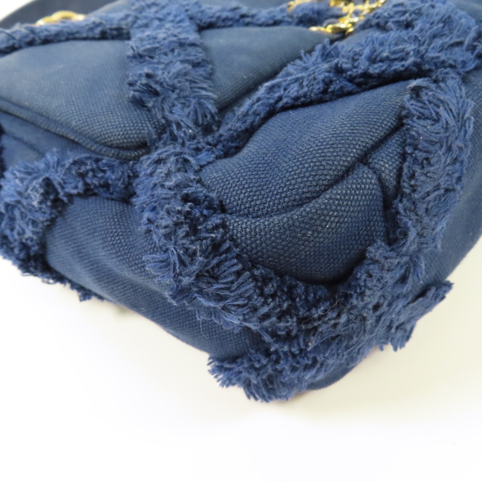 CHANEL 帆布Chanel 19金扣鏈帶手挽肩背兩用袋