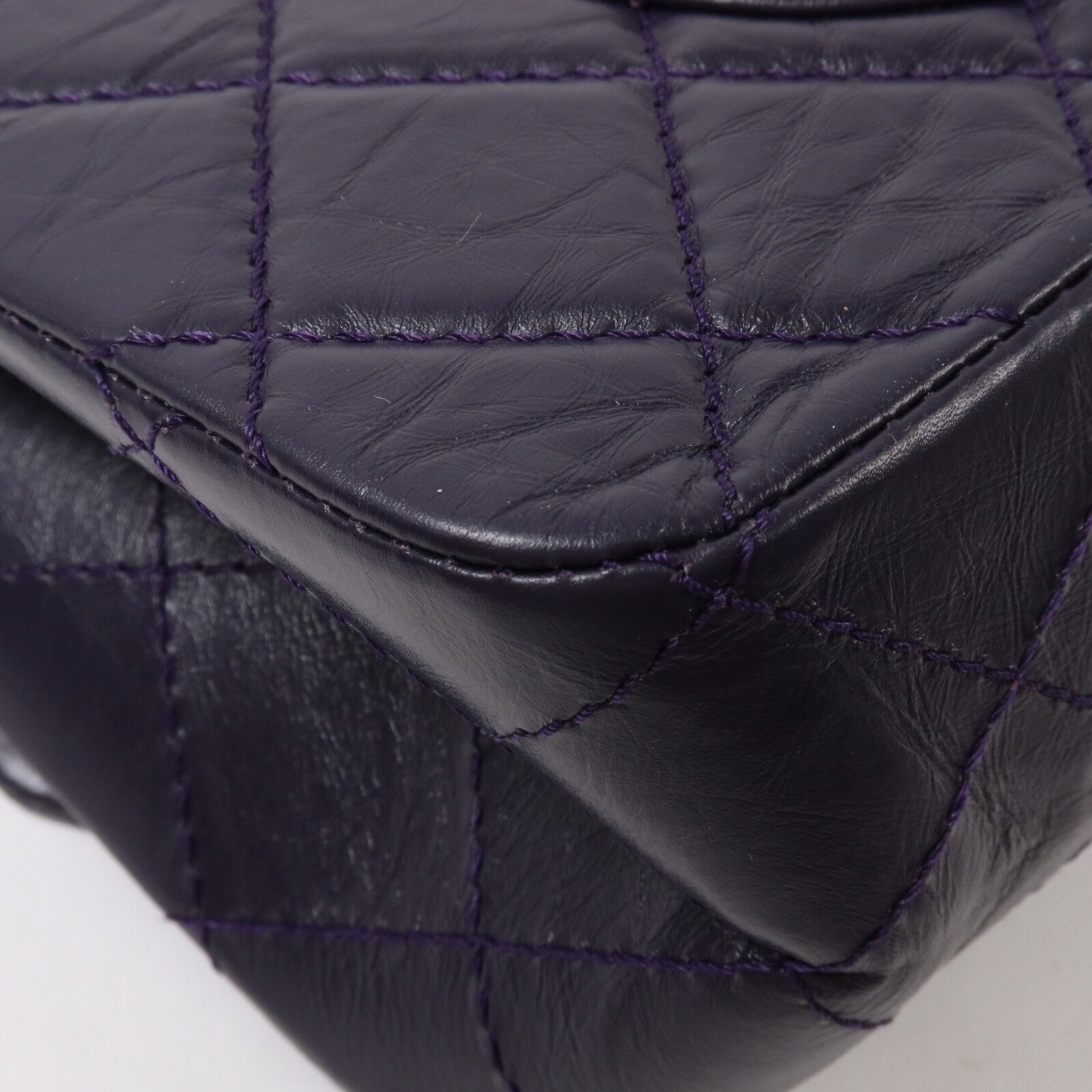 CHANEL 牛皮皮革2.55 Large鏈帶肩背袋