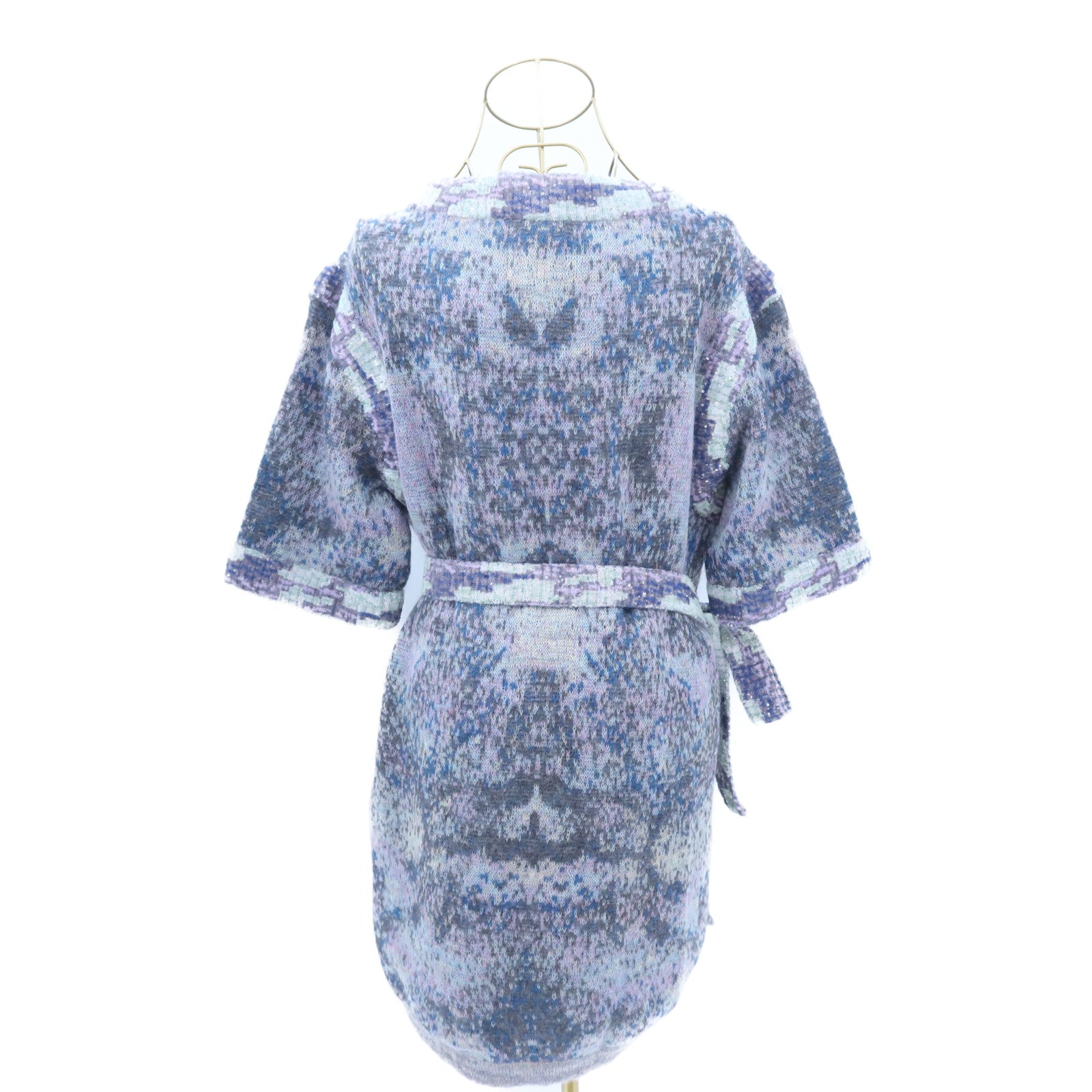 CHANEL Mohair/Nylon Knit Belted Short-Sleeve Sweater連身裙