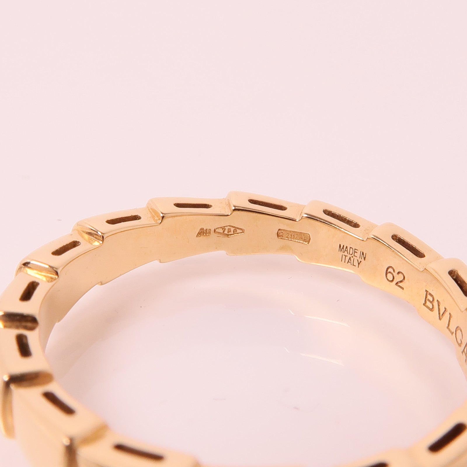 BVLGARI 18K玫瑰金Serpenti Ring戒指Bvlgari#62/US#9.75