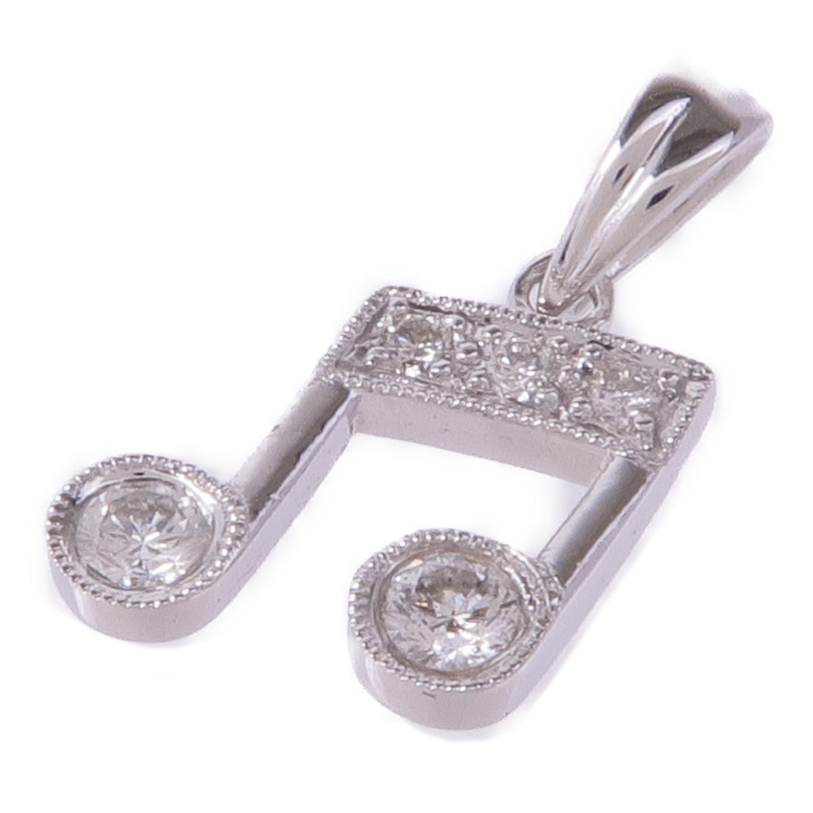 JEWELRY 18K白金Diamond Pendant Top鑽石吊墜